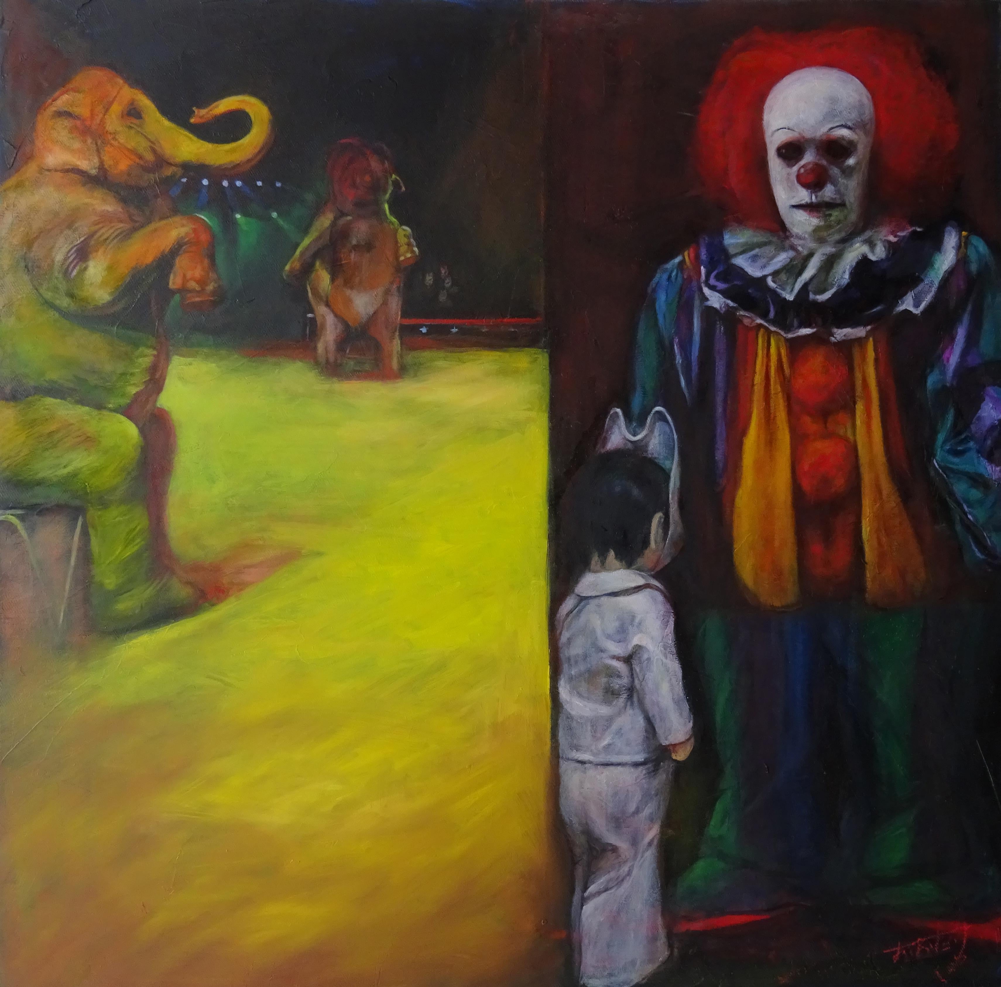 Circus - Painting by Uki Otake