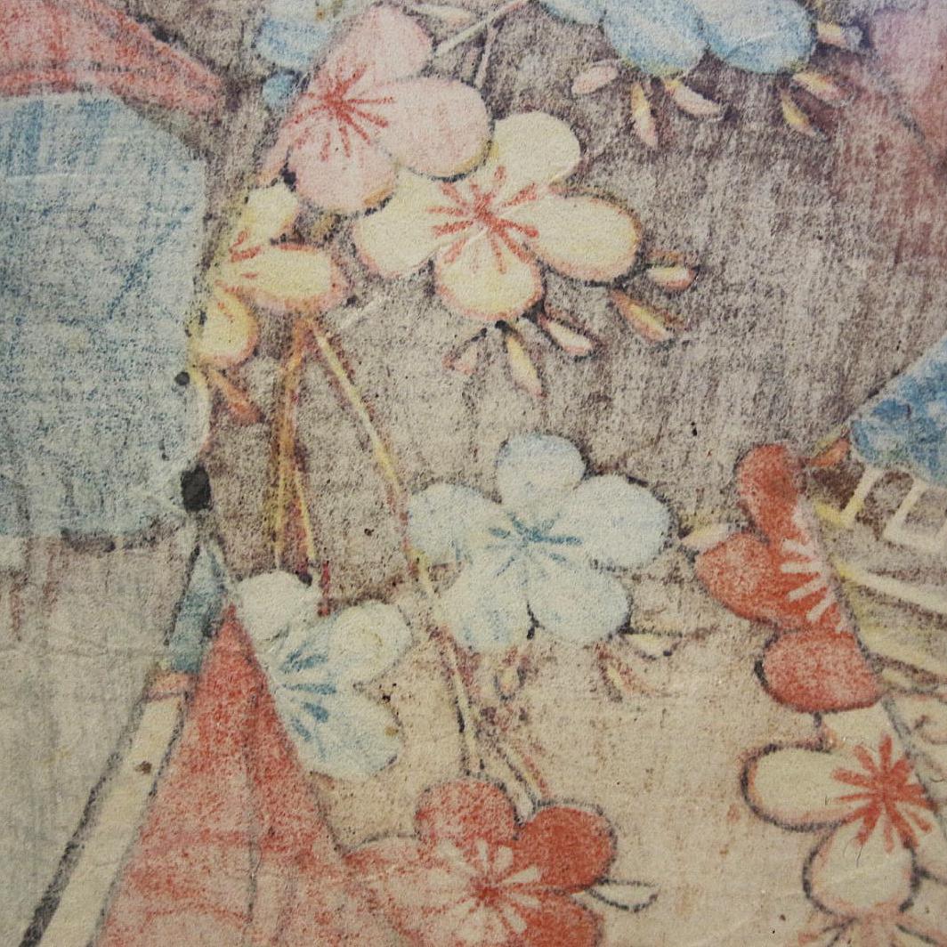 Paper Ukiyo-e Triptych by Utagawa Kunisada