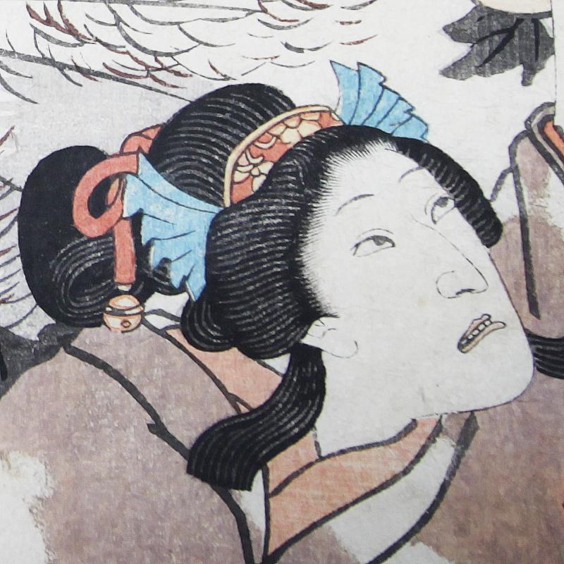 Edo Ukiyo-e Triptych by Utagawa Kunisada