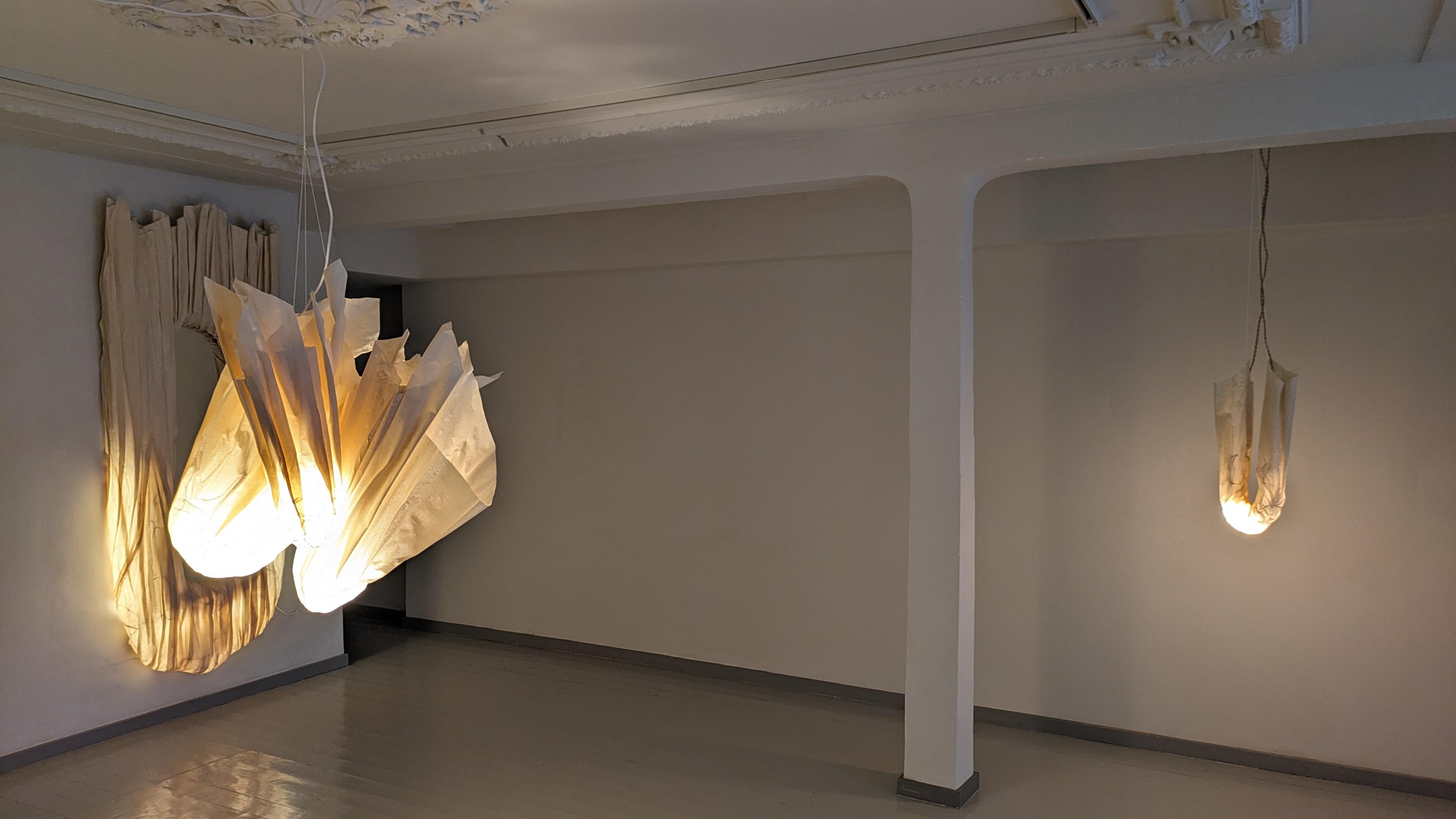 Tela Design-Light ucraino contemporaneo Iron & Canvas Curve di Olexandr Pinchuk in vendita