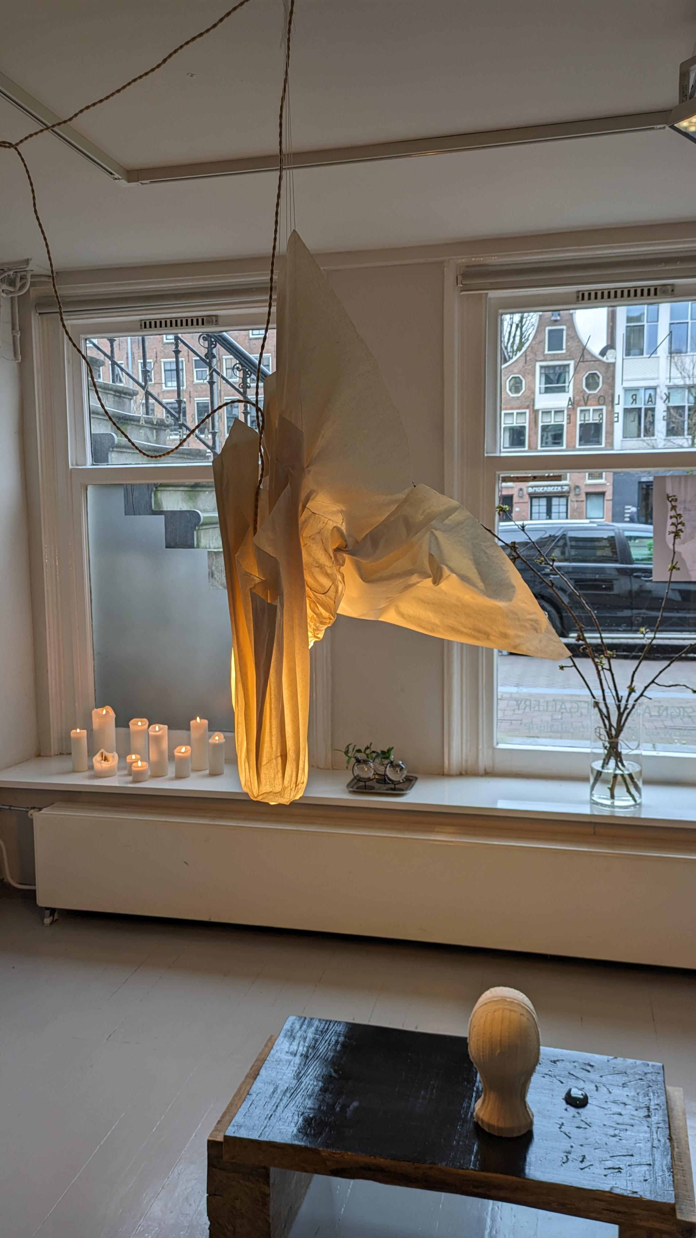 Ukrainisches Contemporary Lighting Design Iron & Canvas Spiral von Olexandr Pinchuk im Zustand „Neu“ im Angebot in Amsterdam, NL