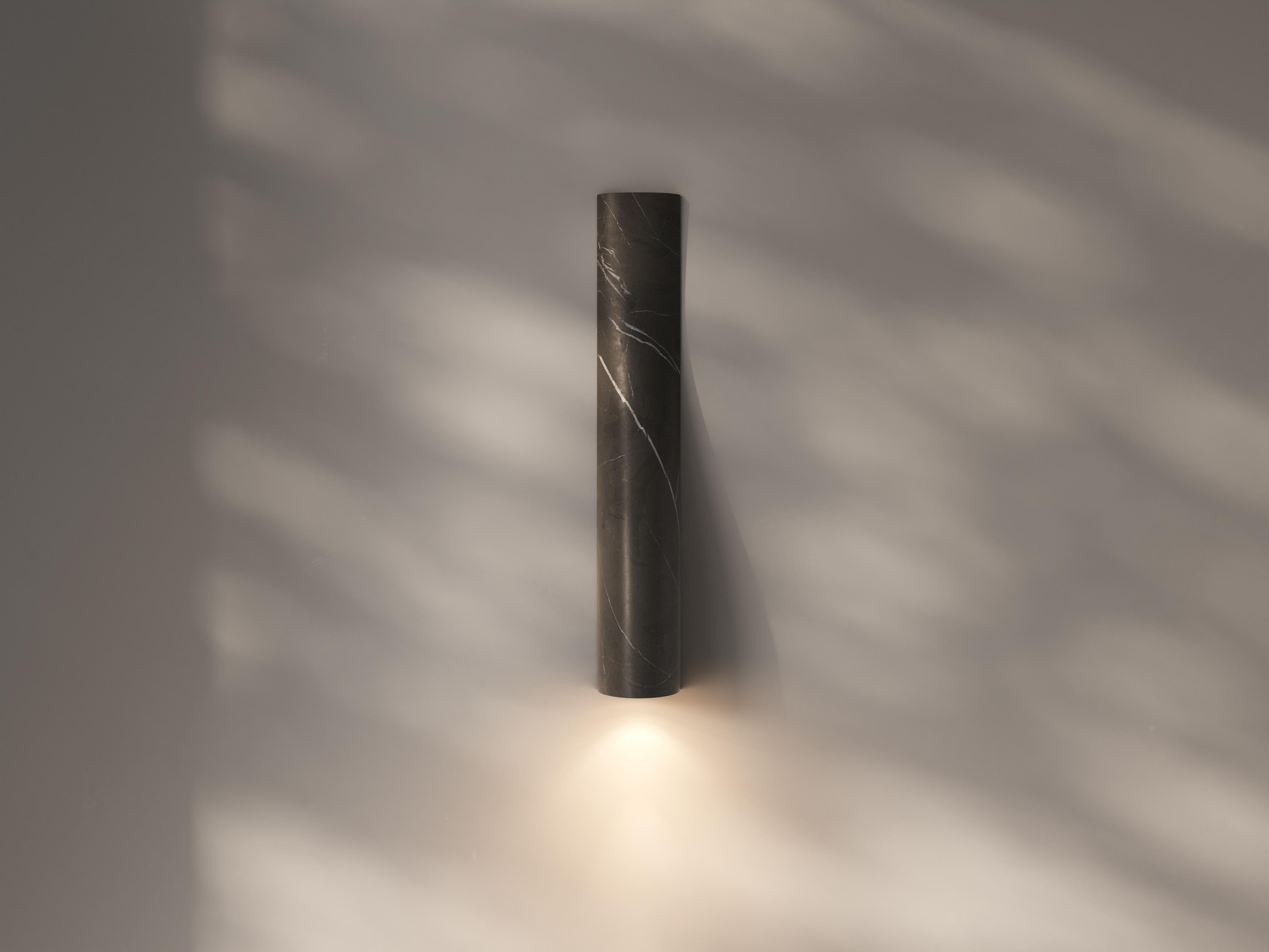 Post-Modern Ula Sculpture Black Sconce by Veronica Mar For Sale