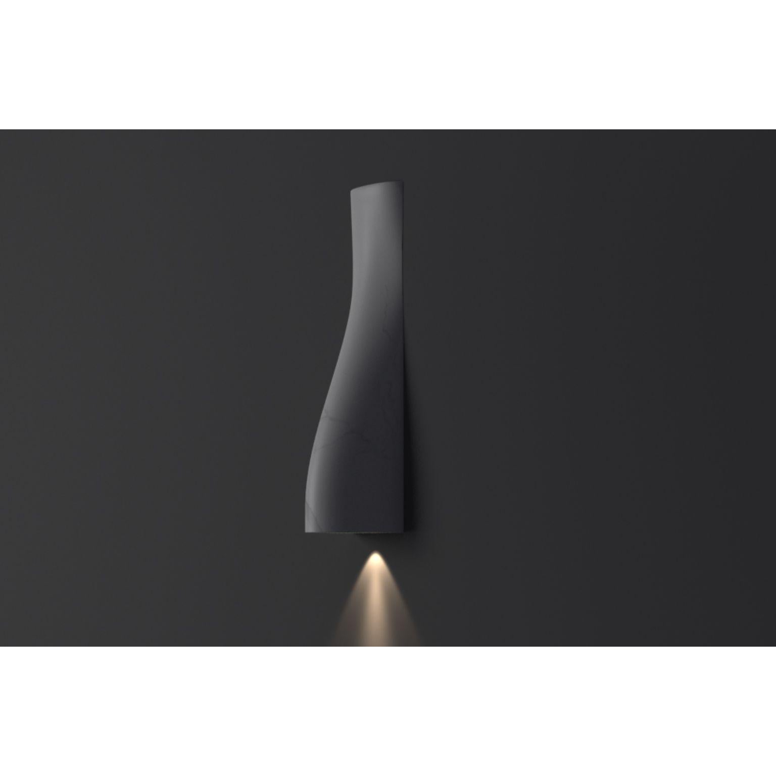 Contemporary Ula Sculpture Black Sconce by Veronica Mar For Sale