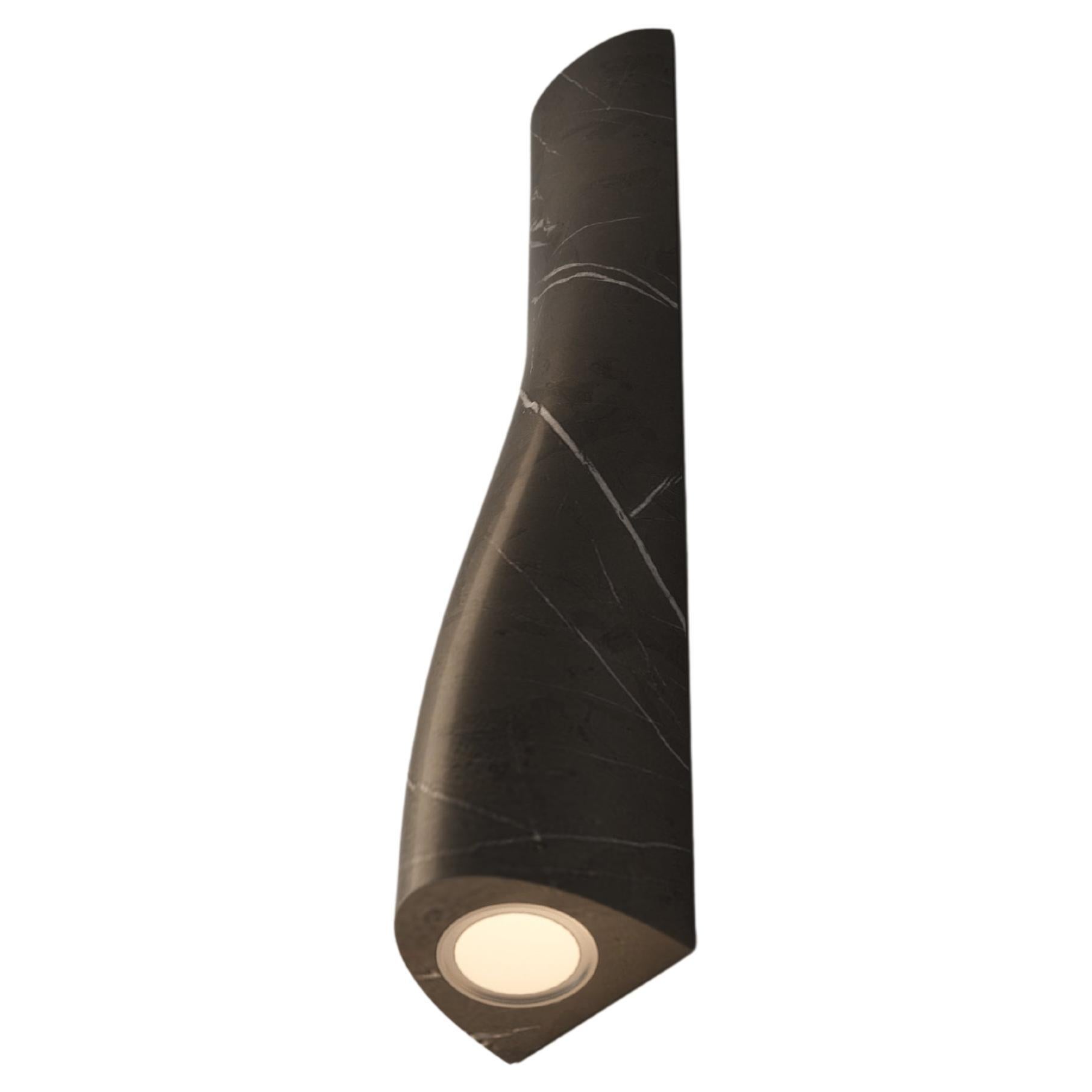 Ula Sculpture Black Sconce by Veronica Mar For Sale