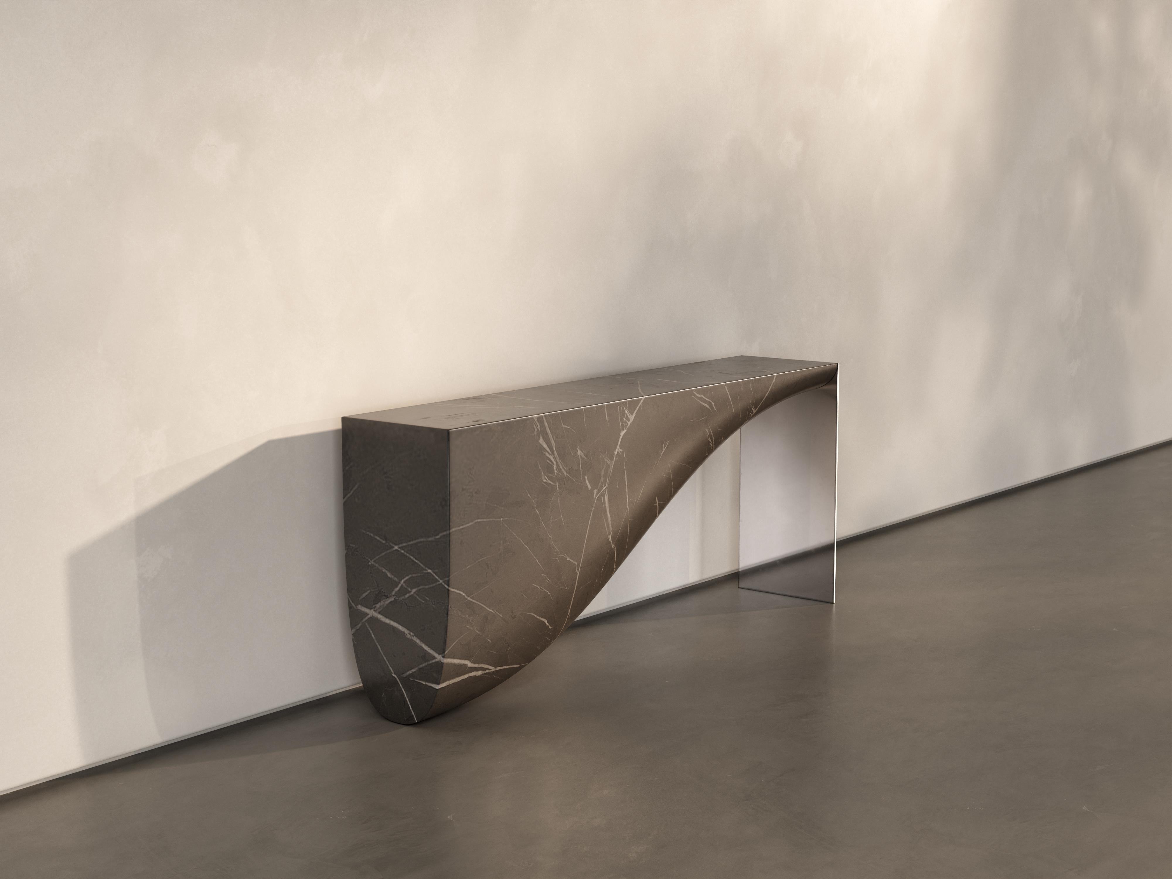 Marble Ula Sculpture Console by Veronica Mar For Sale