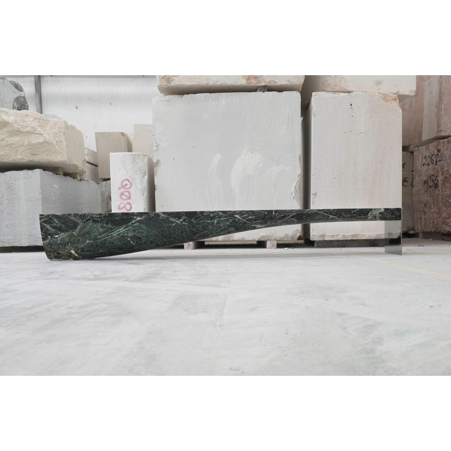 Post-Modern Ula Sculpture Green Bench by Veronica Mar For Sale