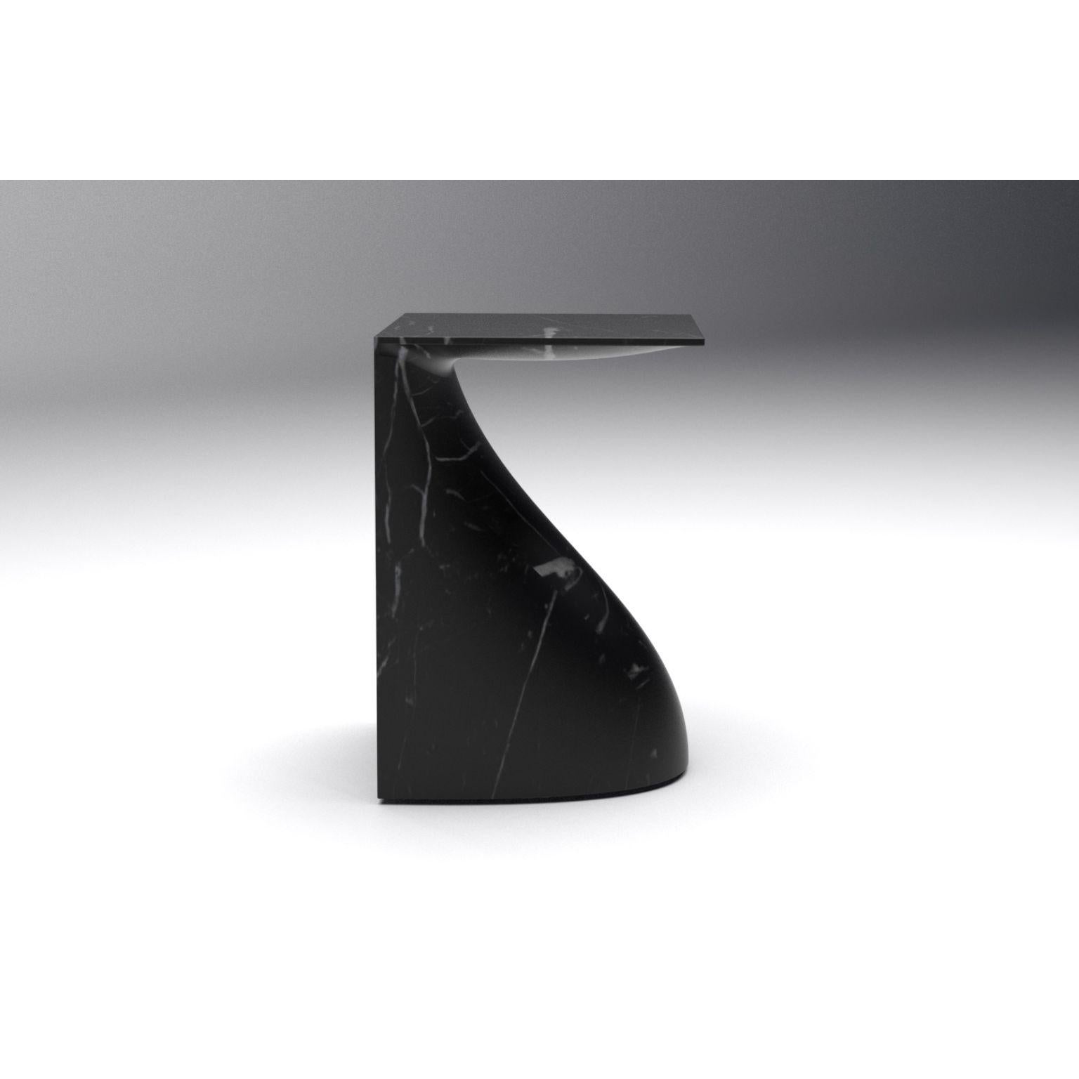 Contemporary Ula Sculpture Pull Up Black Table by Veronica Mar For Sale