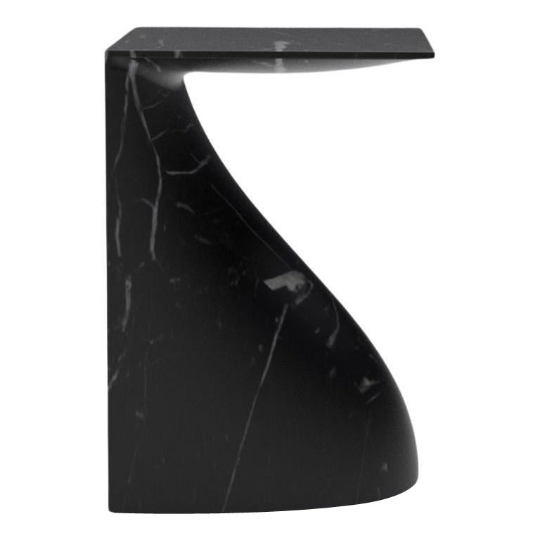 Ula Sculpture Pull Up Black Table by Veronica Mar