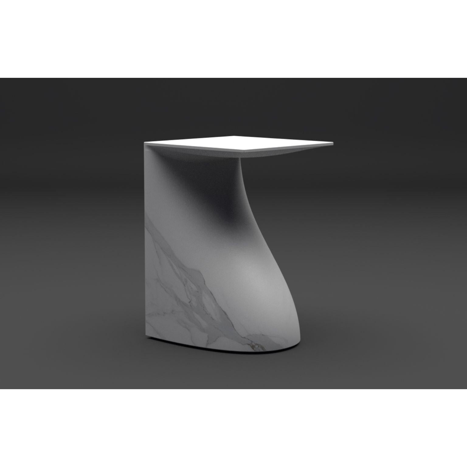 Post-Modern Ula Sculpture Pull Up White Table by Veronica Mar For Sale