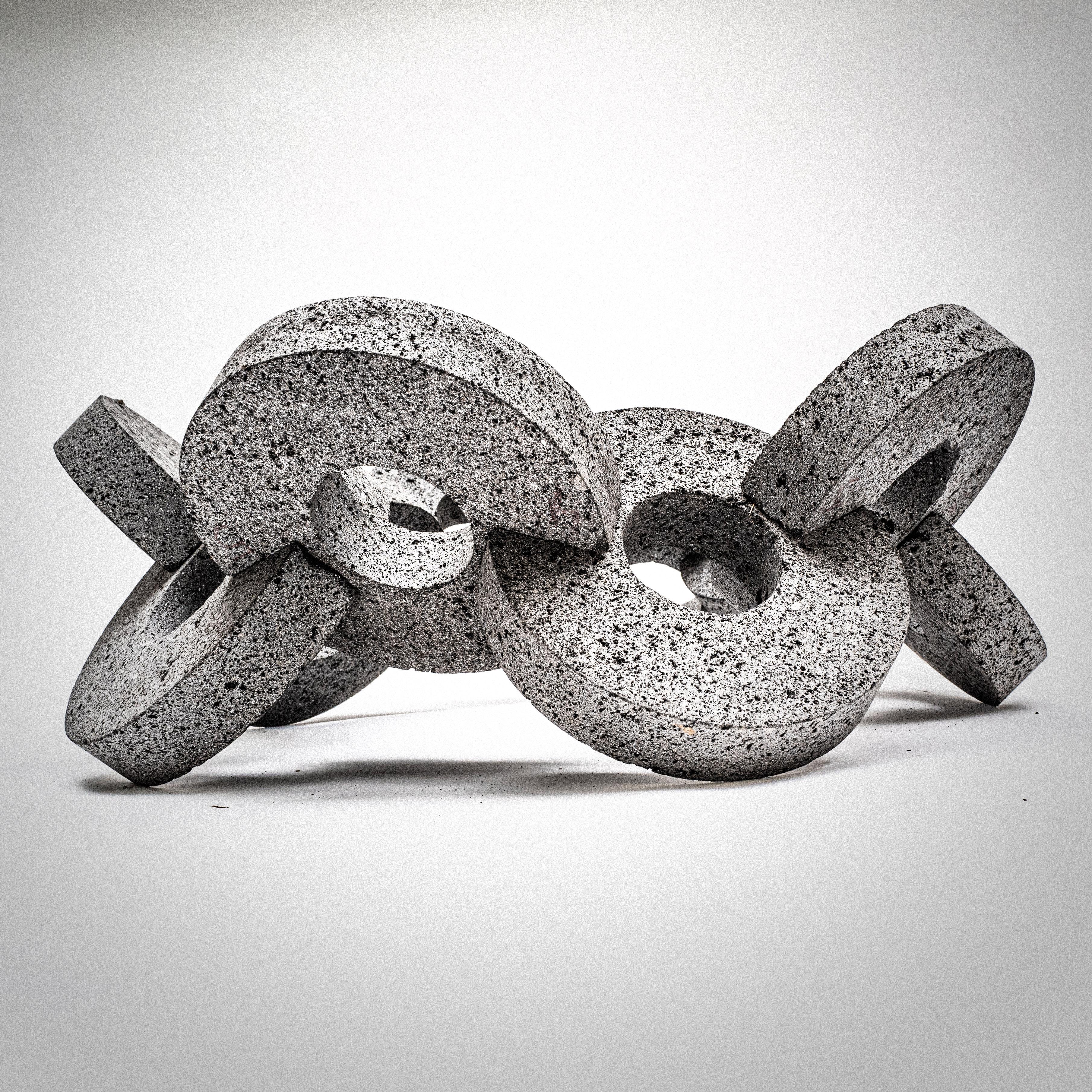 Ulama, Sculptural Geometric Mexican Lava Stone Center Table by Pedro Cerisola For Sale 5