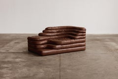 Ubald Klug DS-1025 "Terrazza" Sofa for De Sede, Brown Leather, 1974