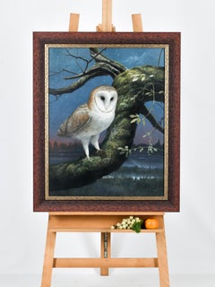 Snowy owl - Ulco Glimmerveen - biological illustrator - Oil paint  - Dutch