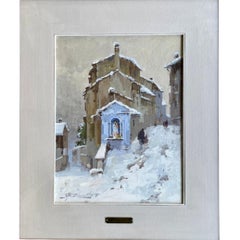 Road junction in Cavaion Veronese, landscape by Ulderico Marotto, 1935