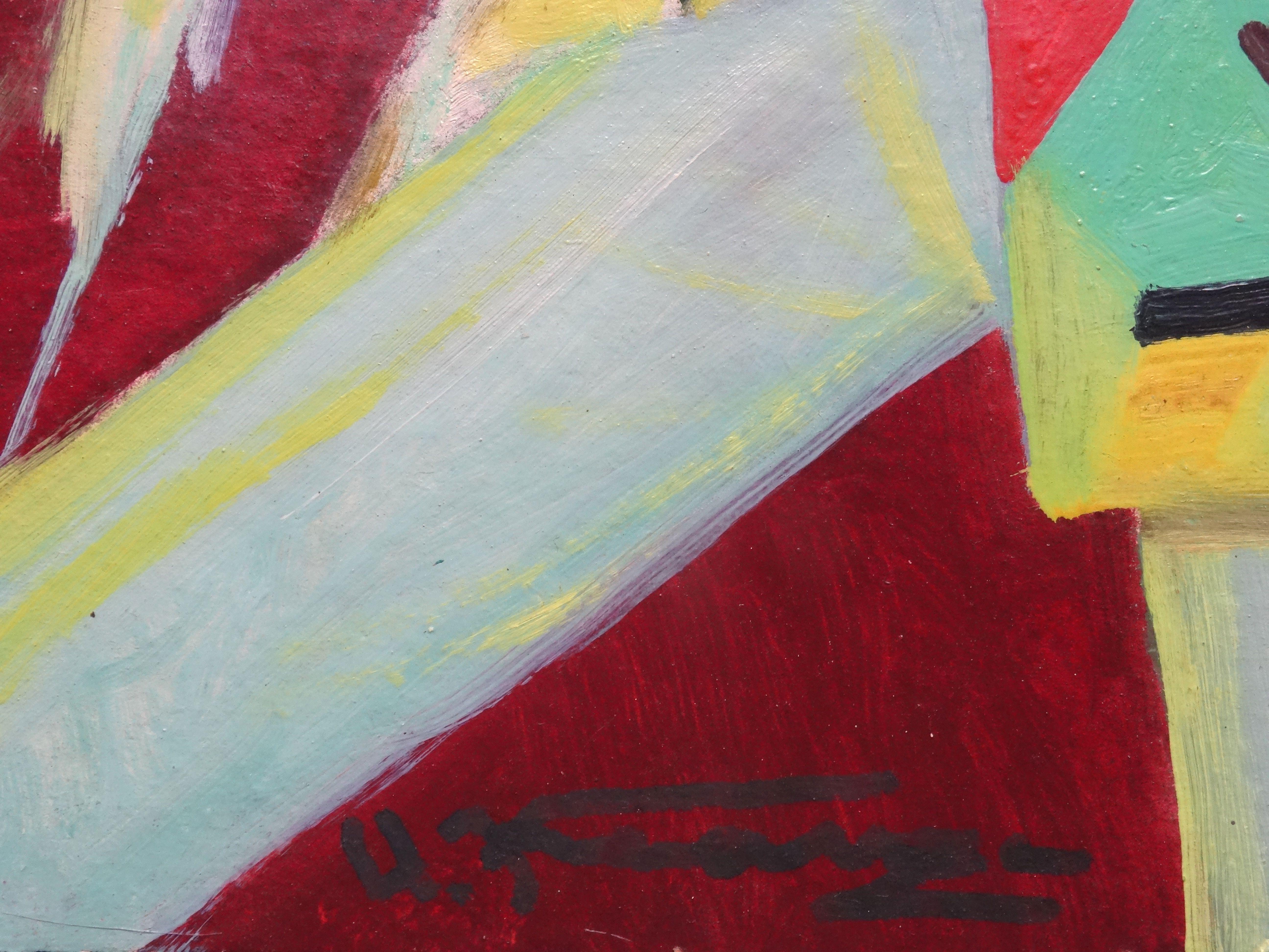 Carnevale. Olio su cartone, 36, 5x29, 5 cm - Painting Impressionismo di Uldis Krauze