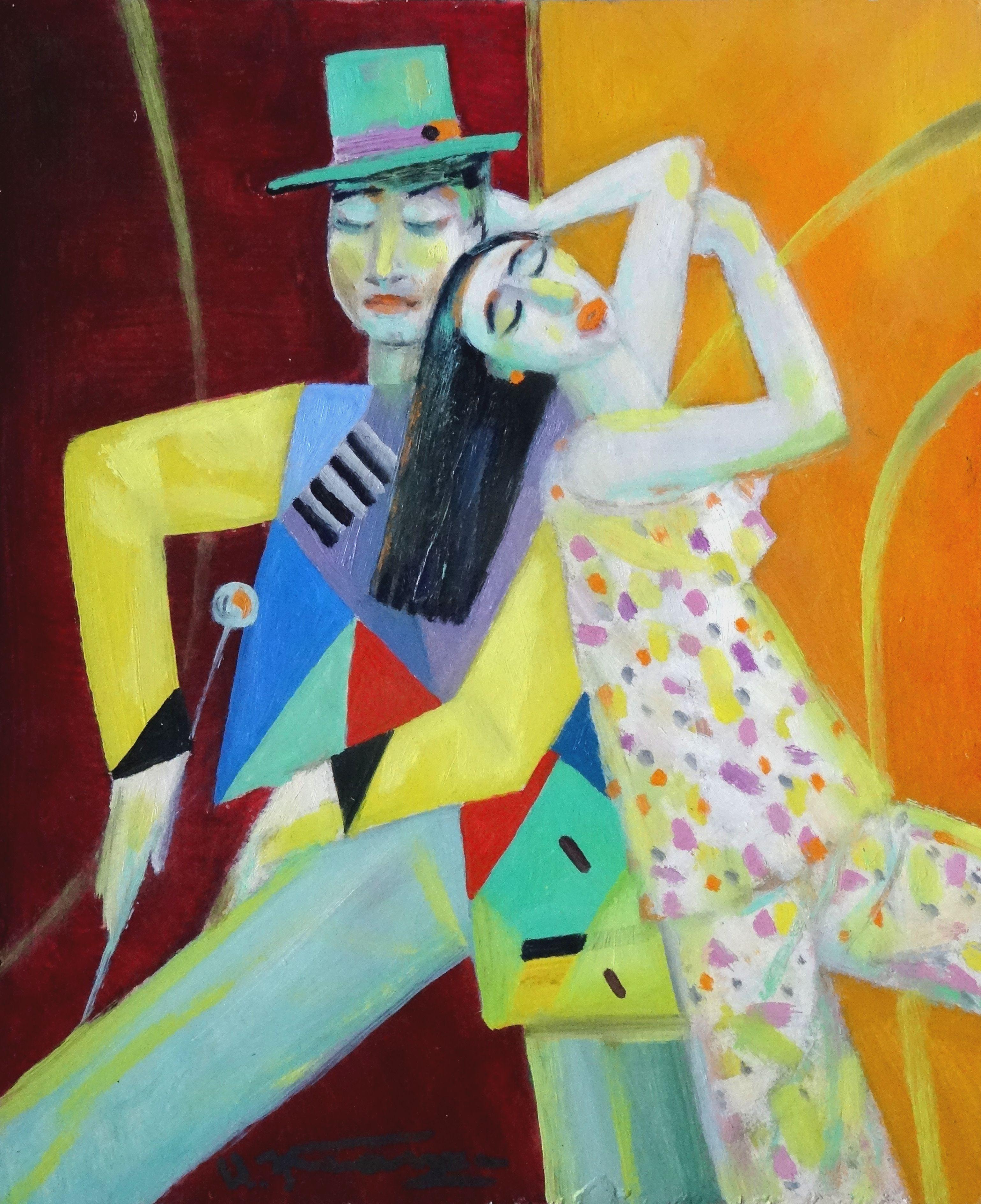 Carnaval. Óleo sobre cartón, 36, 5x29, 5 cm