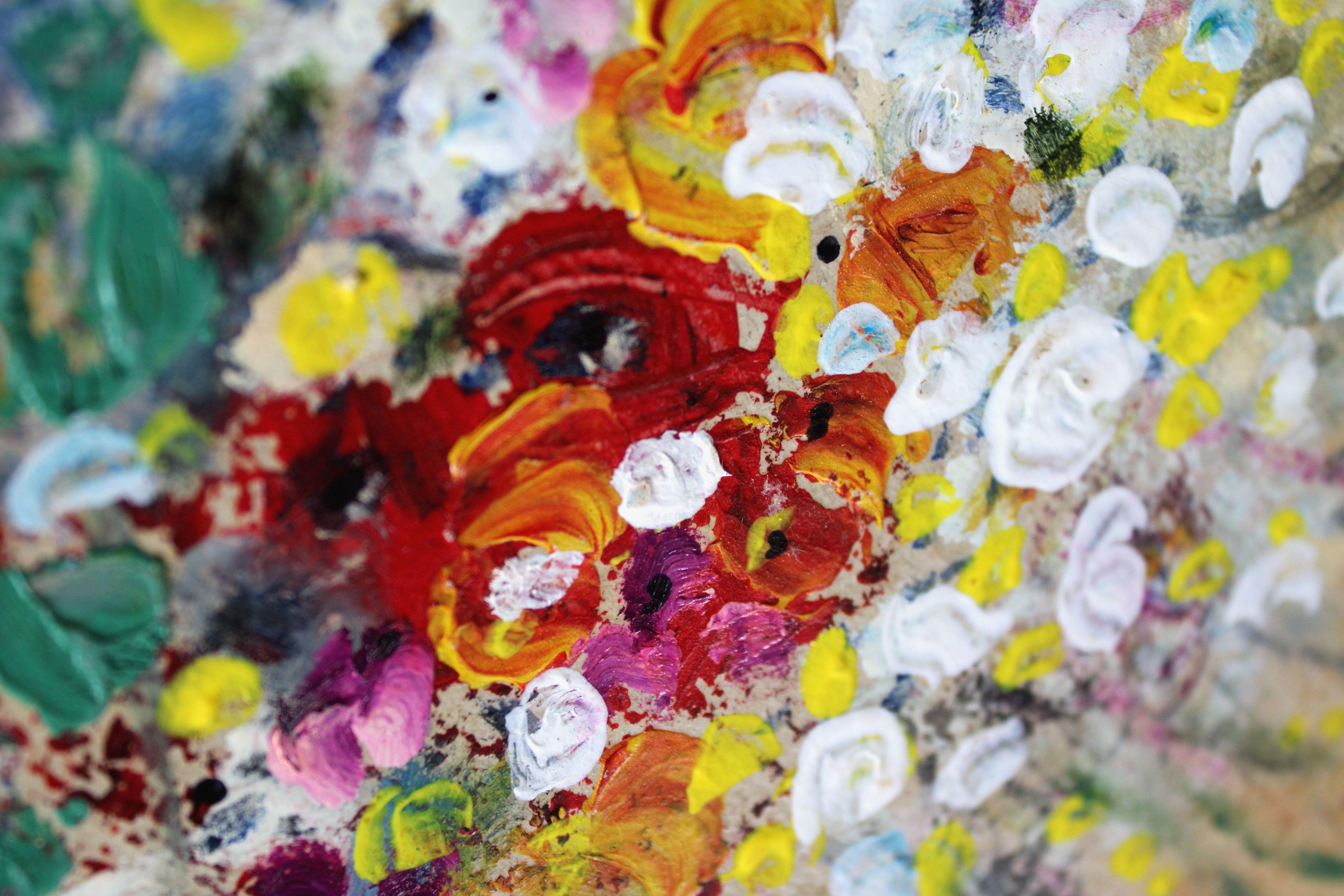 Komposition mit weißen Blumen

2023, Karton, Mischtechnik, 31,5x22 cm