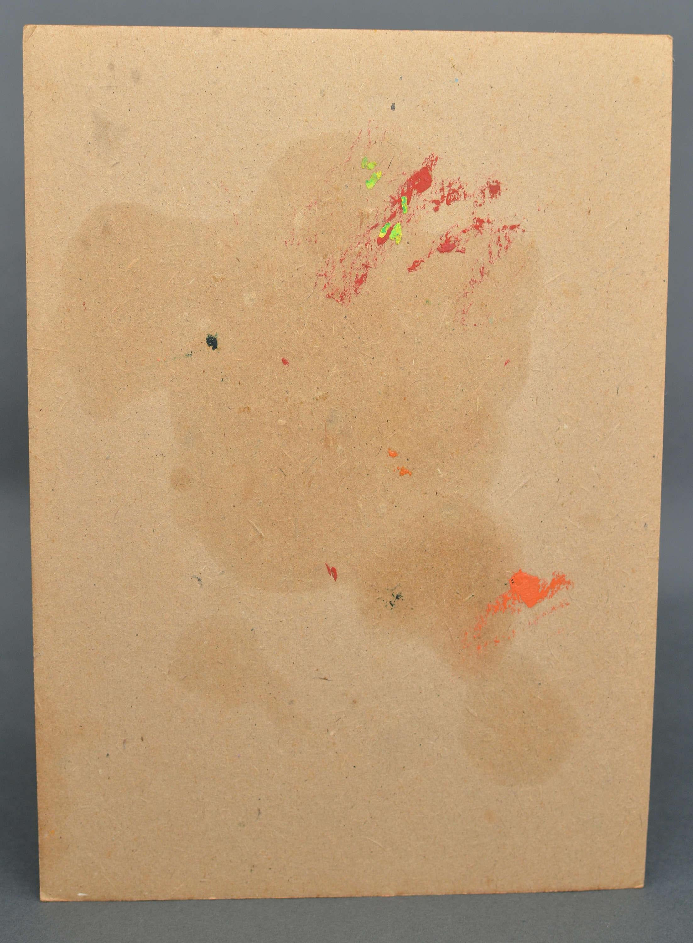 Abendleuchter, Öl/Karton, 30x21 cm, 2020 im Angebot 5