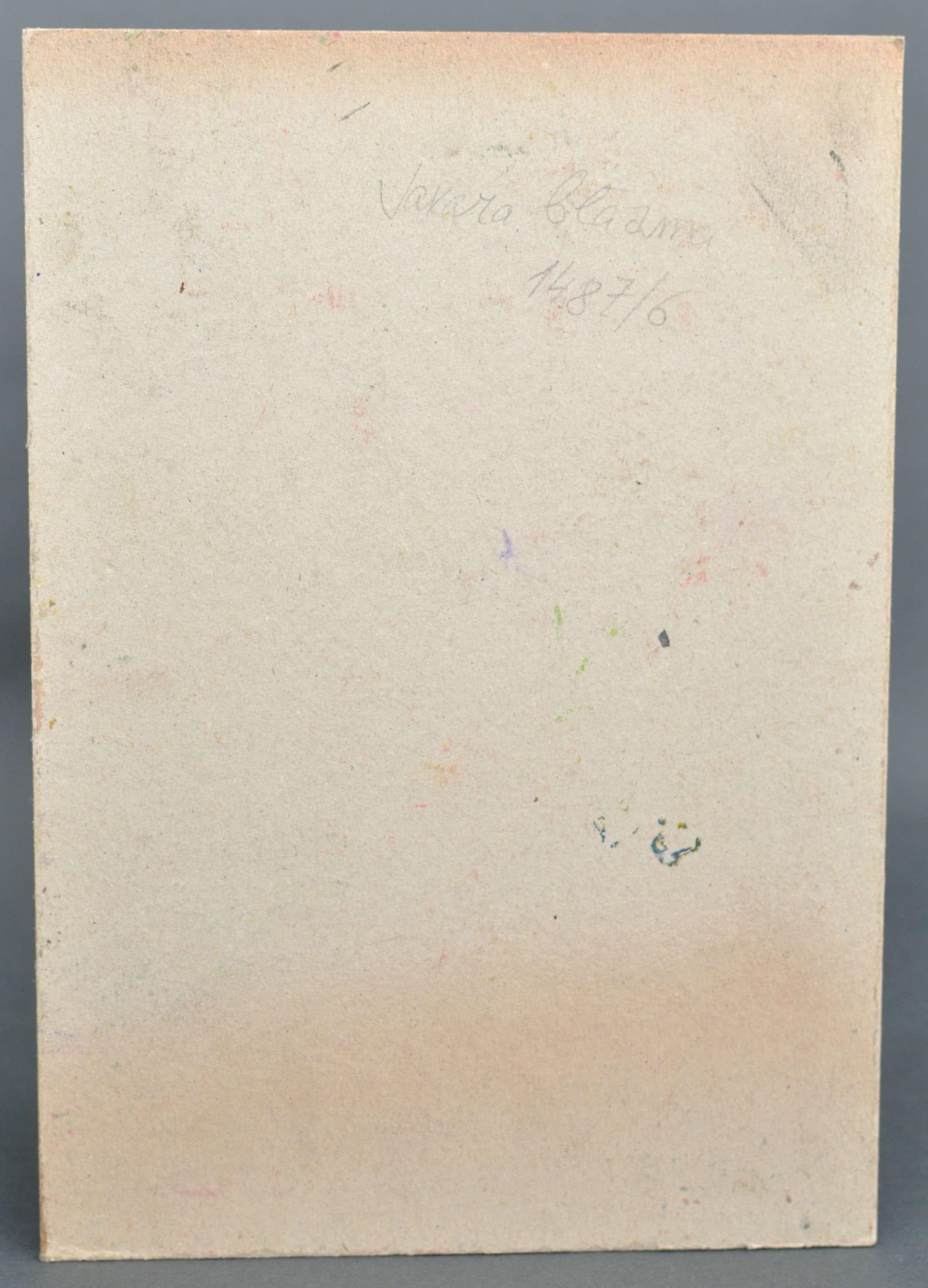 Abendleuchter, Öl/Karton, 30x21 cm, 2020 im Angebot 6