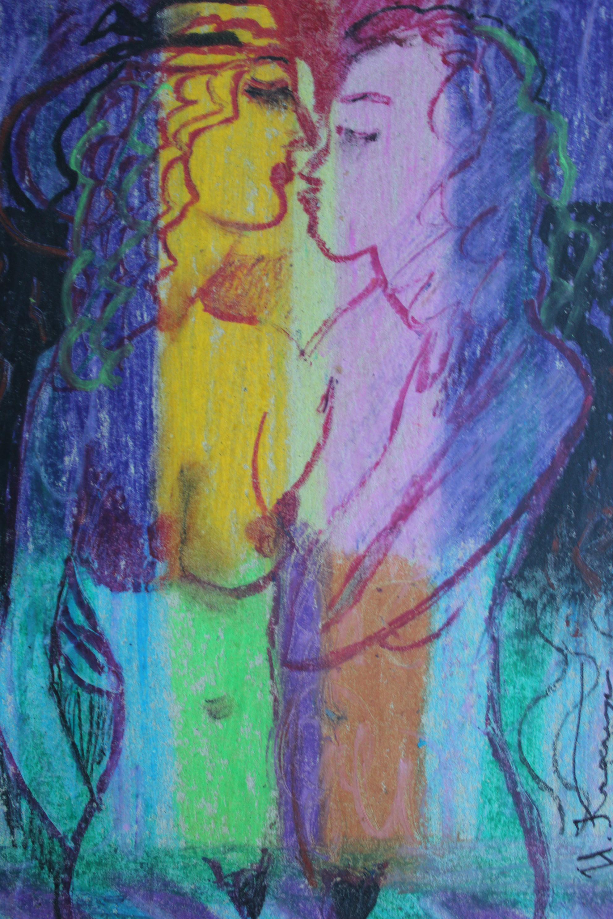 Bagliore della sera, olio/cartone, 30x21 cm, 2020 - Painting di Uldis Krauze
