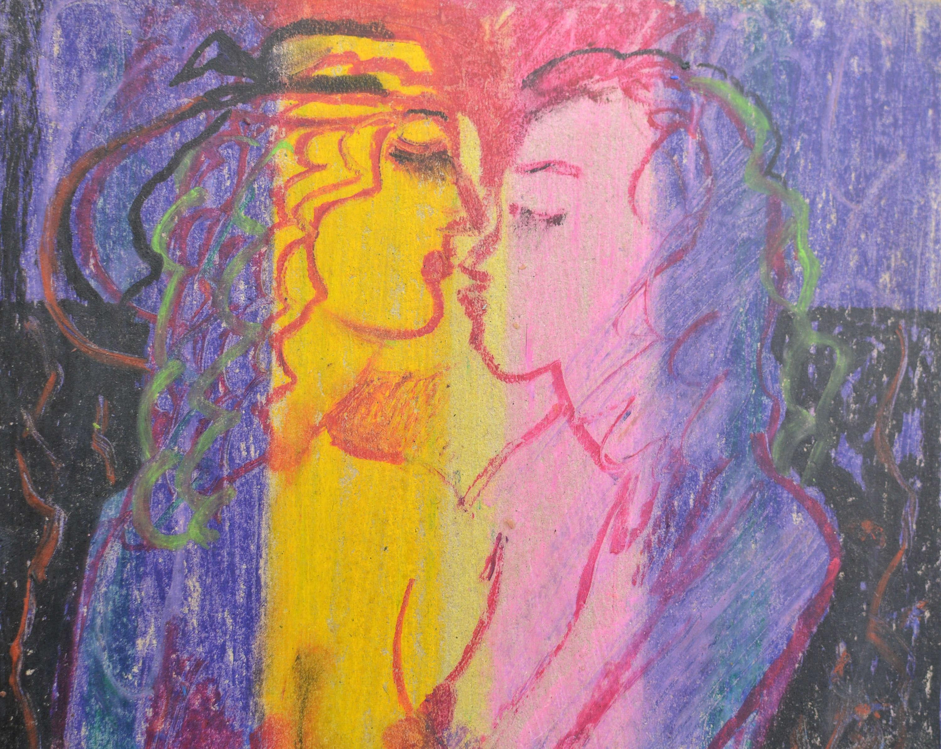 Abendleuchter, Öl/Karton, 30x21 cm, 2020 im Angebot 2