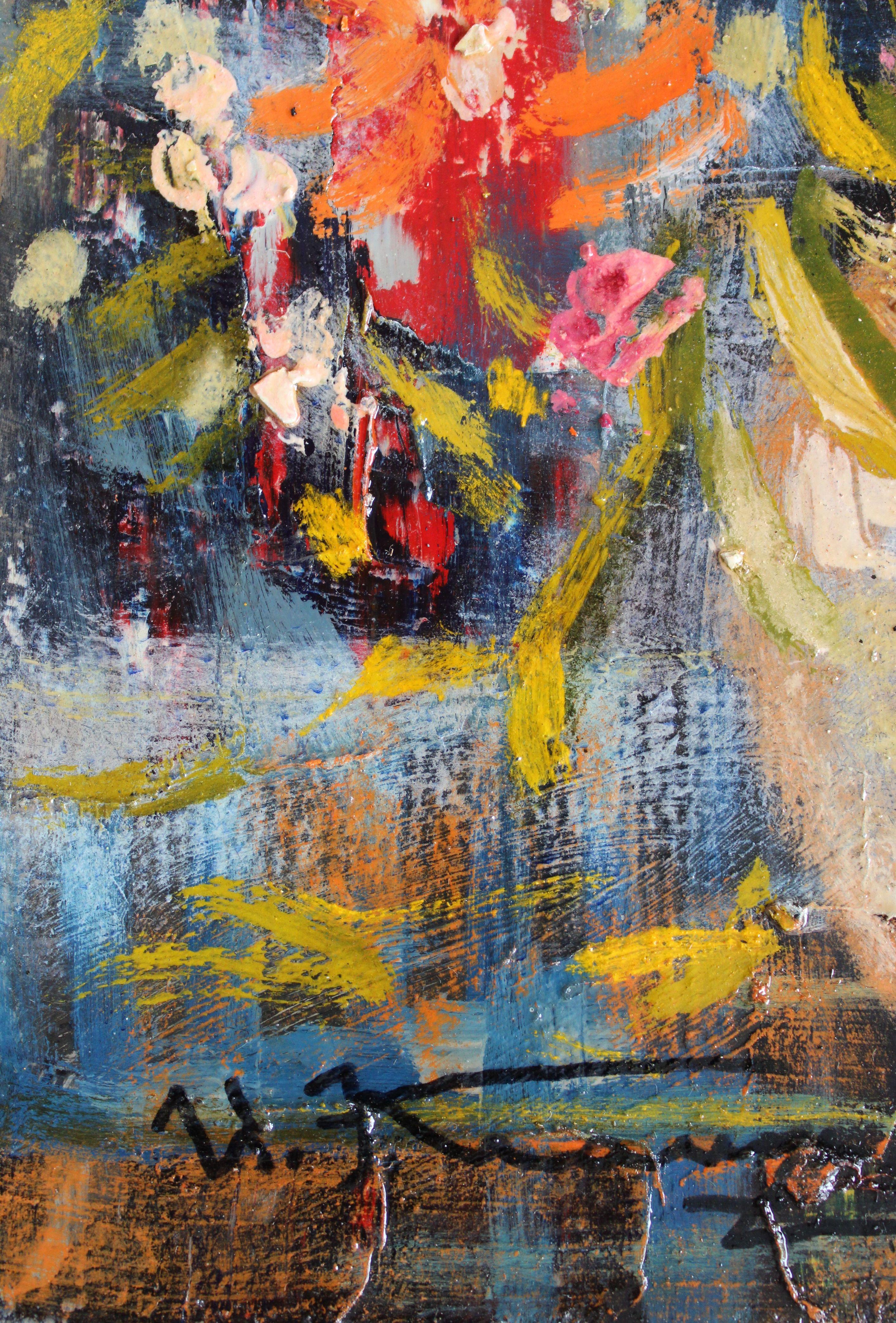 Stato d'animo serale. 2020, cartone, tecnica mista, 31 x 25 cm - Painting di Uldis Krauze