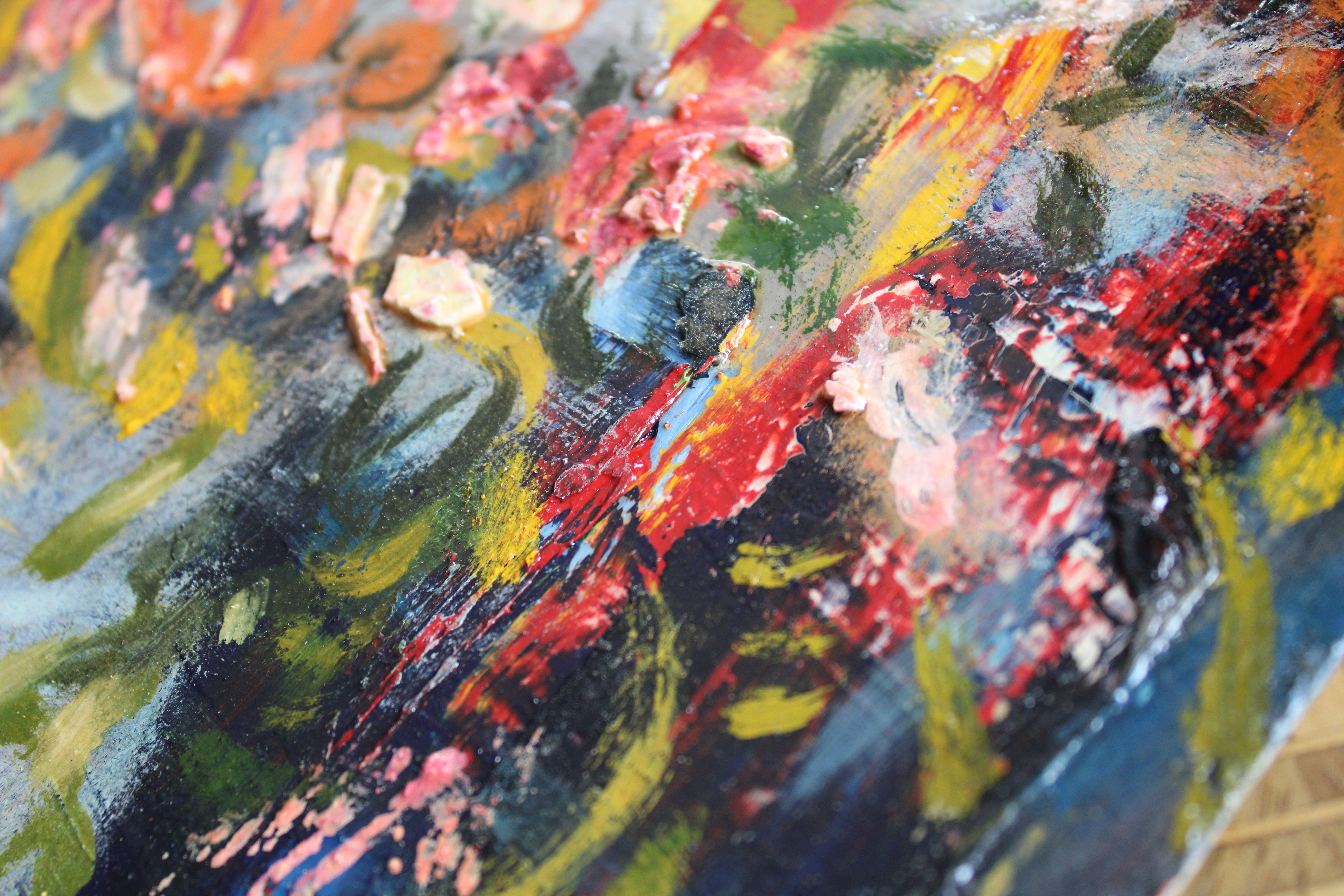 Stato d'animo serale. 2020, cartone, tecnica mista, 31 x 25 cm in vendita 2