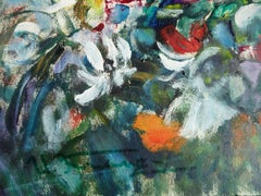 Flower garden. 2020, cardboard, oil, 50x70 cm