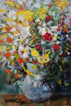 Flowers, 31x22 cm, cardboard/mixed media