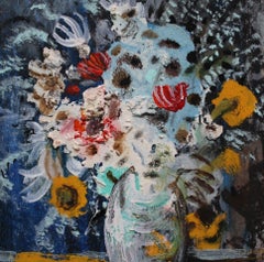 Flowers on a blue background