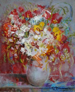 Fun composition. Cardboard, oil, 36x29.5 cm