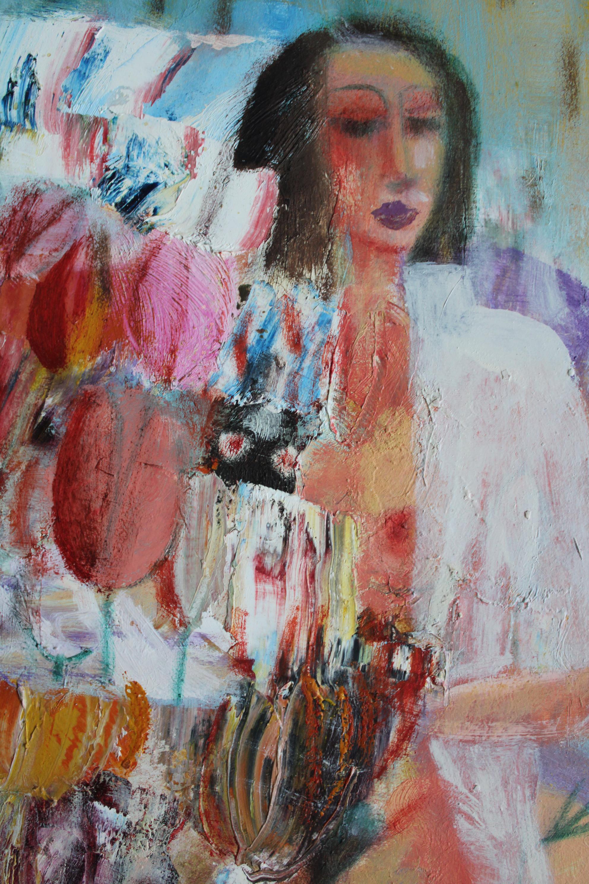 Garten, Öl/Karton, 44,5x28 cm, 2003 (Impressionismus), Painting, von Uldis Krauze