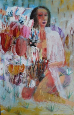 Garden, oil/cardboard, 44.5x28 cm, 2003