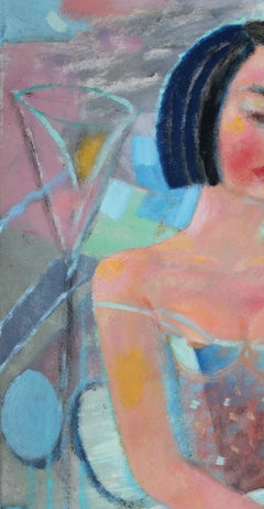 Let the melody play  2022., cardboard, oil, 70x50 cm