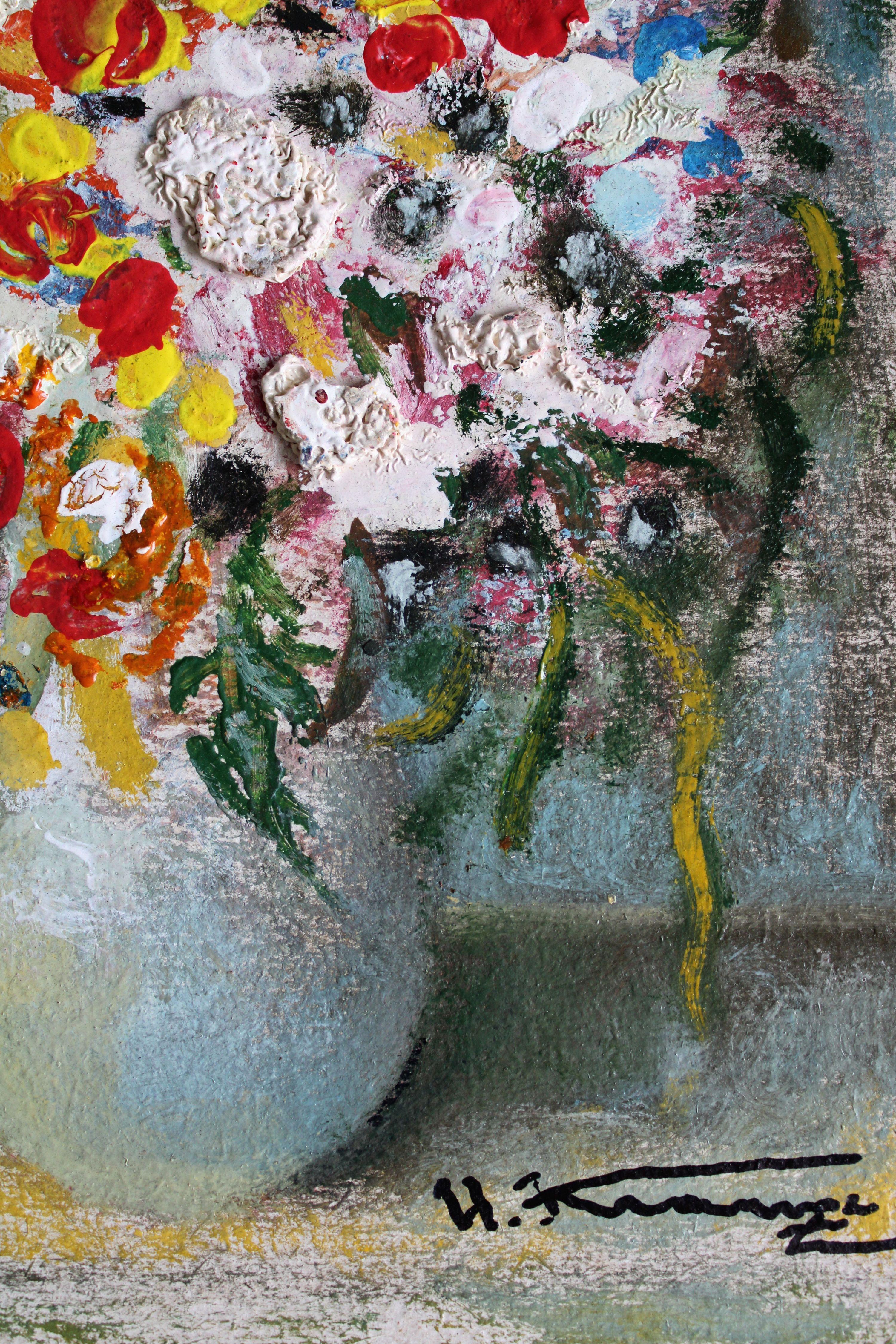 Light composition. 2024., Karton, Mischtechnik, 32x23 cm. – Painting von Uldis Krauze