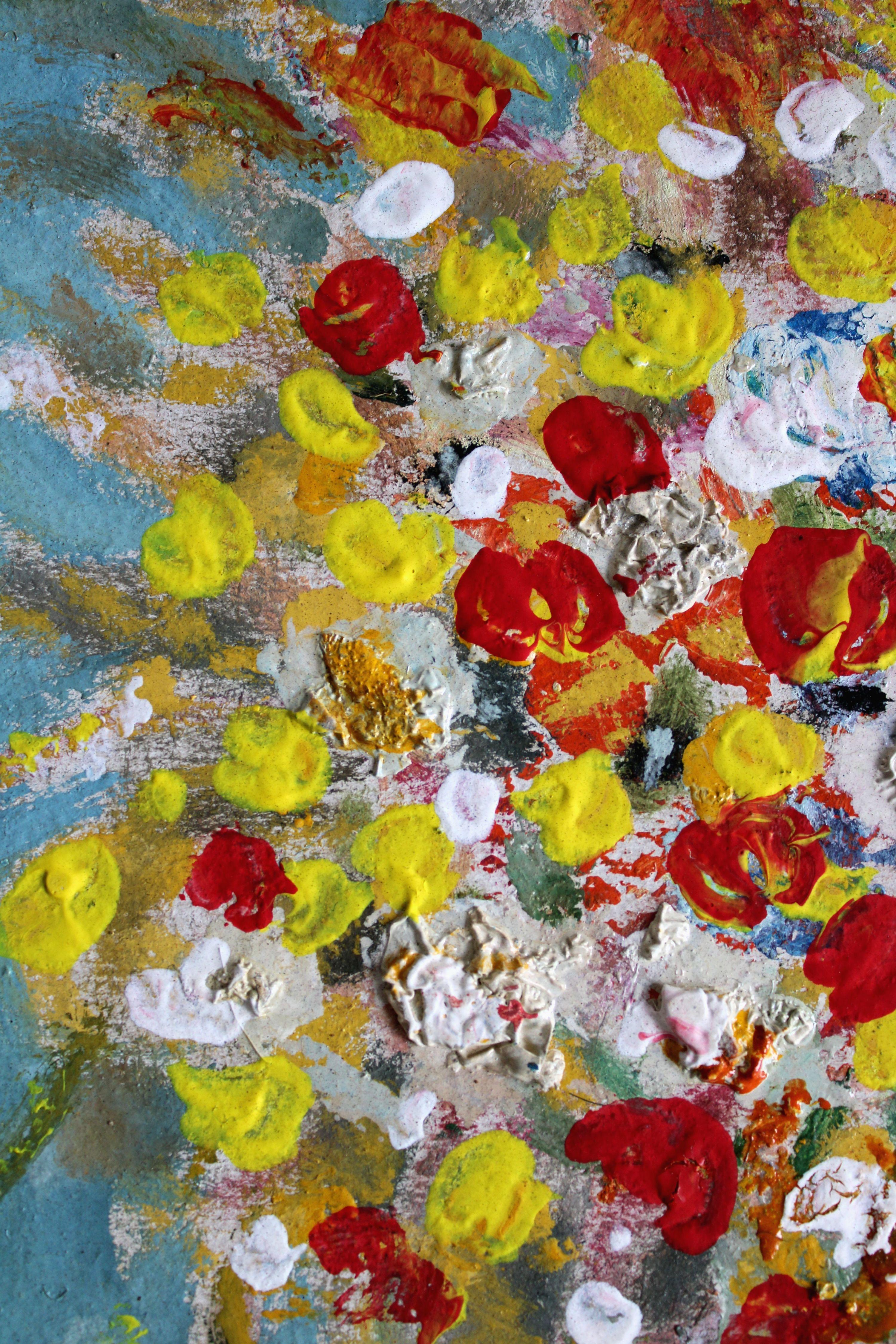 Light composition. 2024., Karton, Mischtechnik, 32x23 cm. (Impressionismus), Painting, von Uldis Krauze