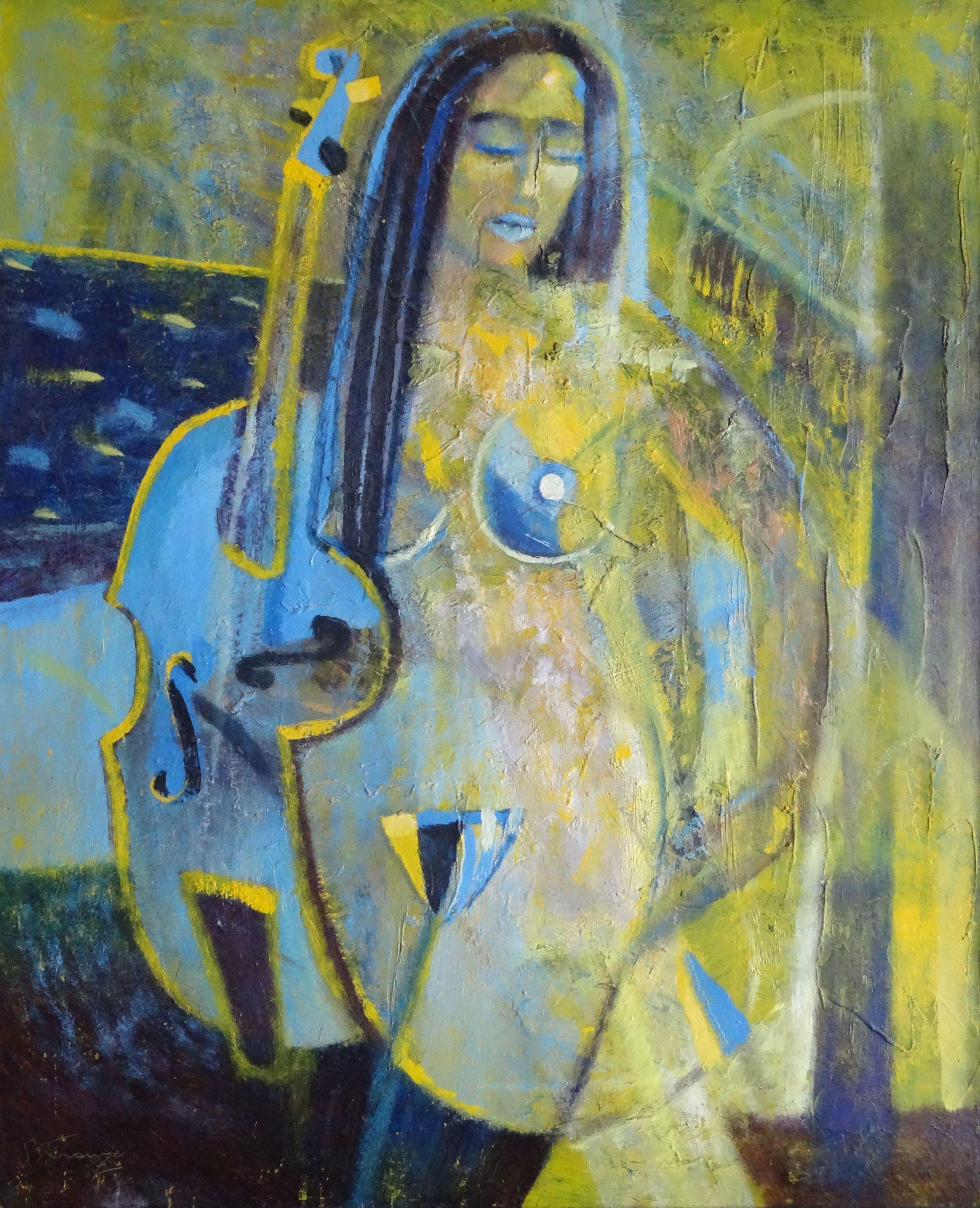 Musikische Stimmung. 1998. Öl auf Karton, 74x60 cm