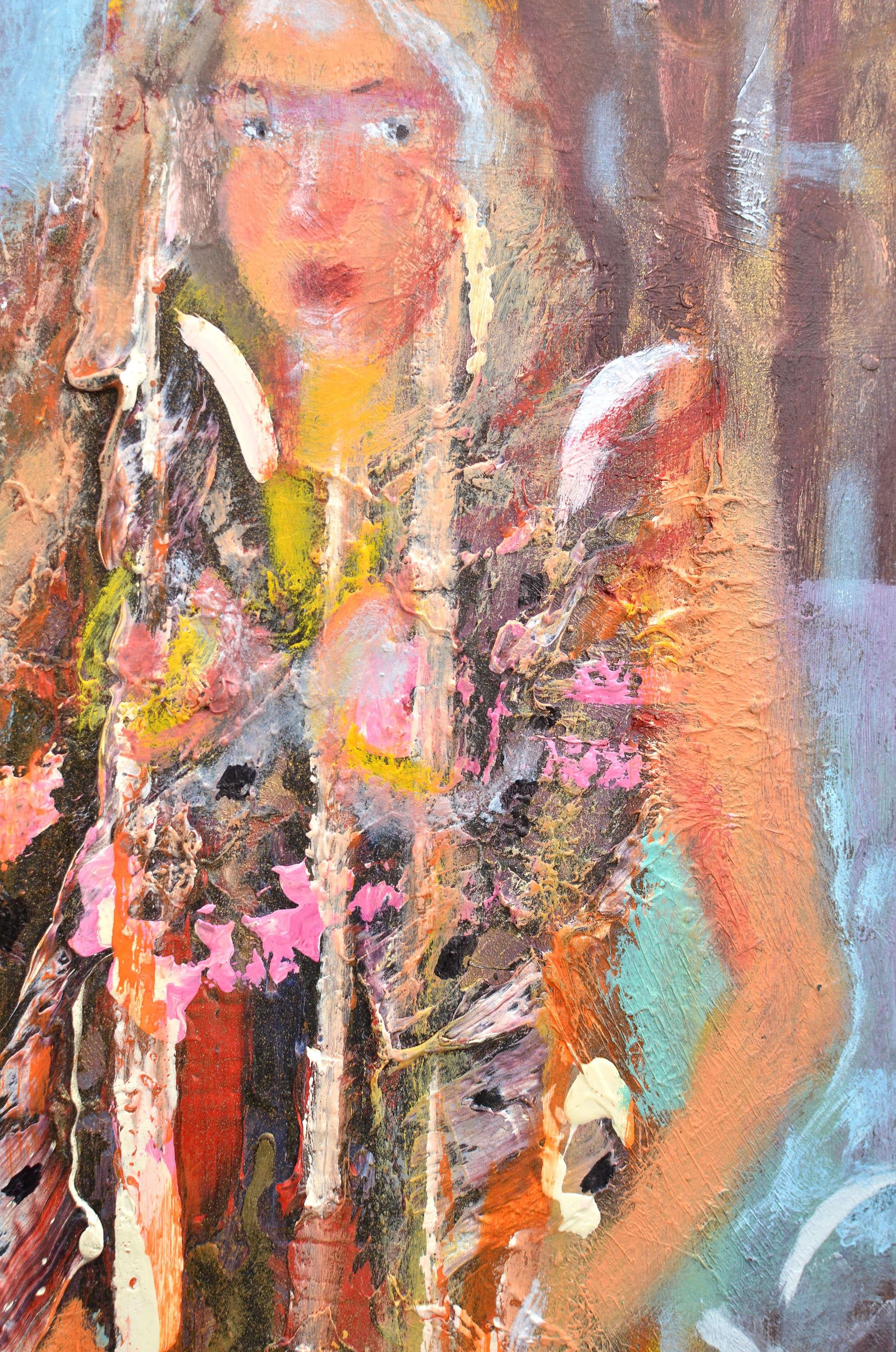 New gown. 2020. Oil/cardboard, 37x24 cm (Impressionismus), Painting, von Uldis Krauze