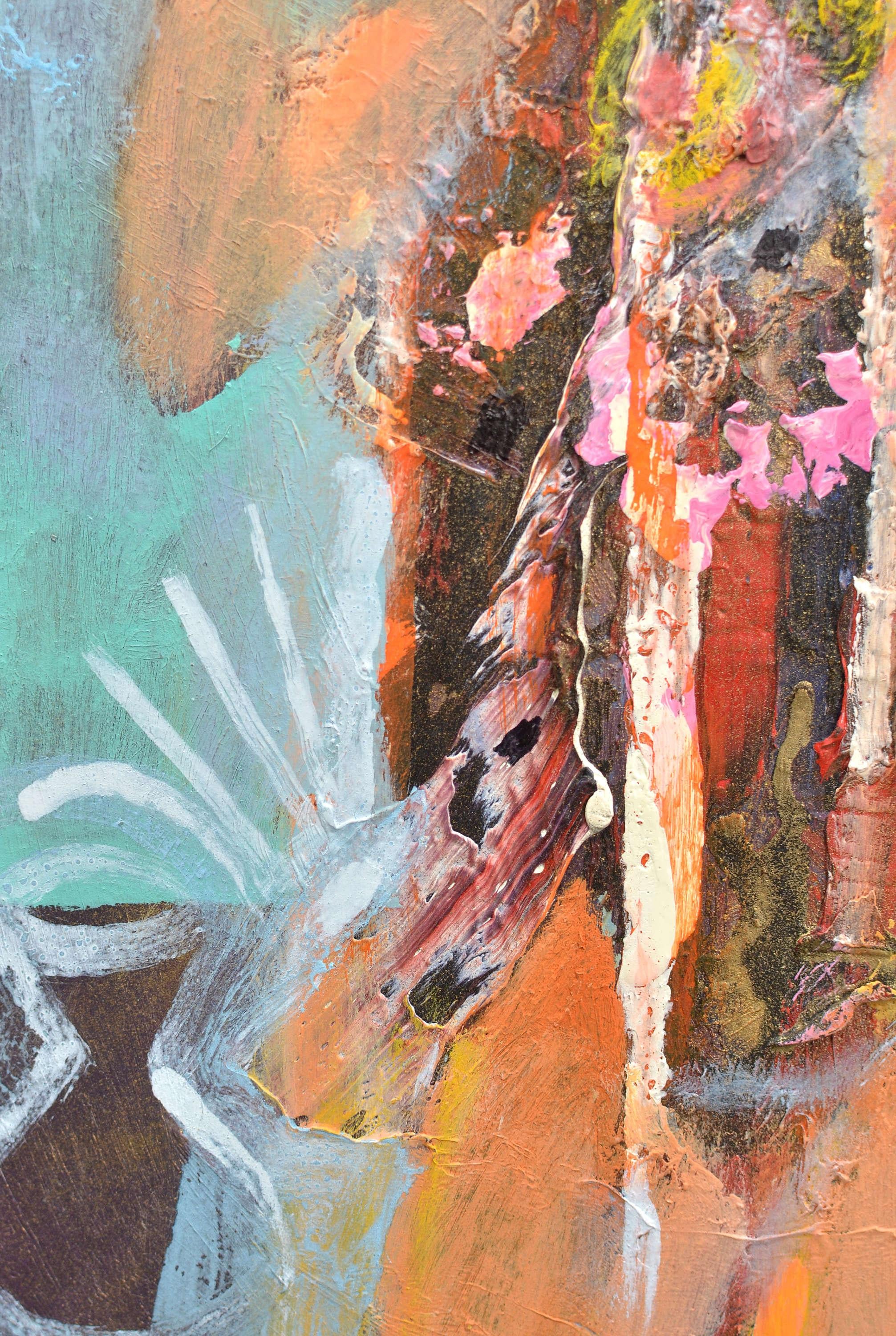 New gown. 2020. Oil/cardboard, 37x24 cm im Angebot 1