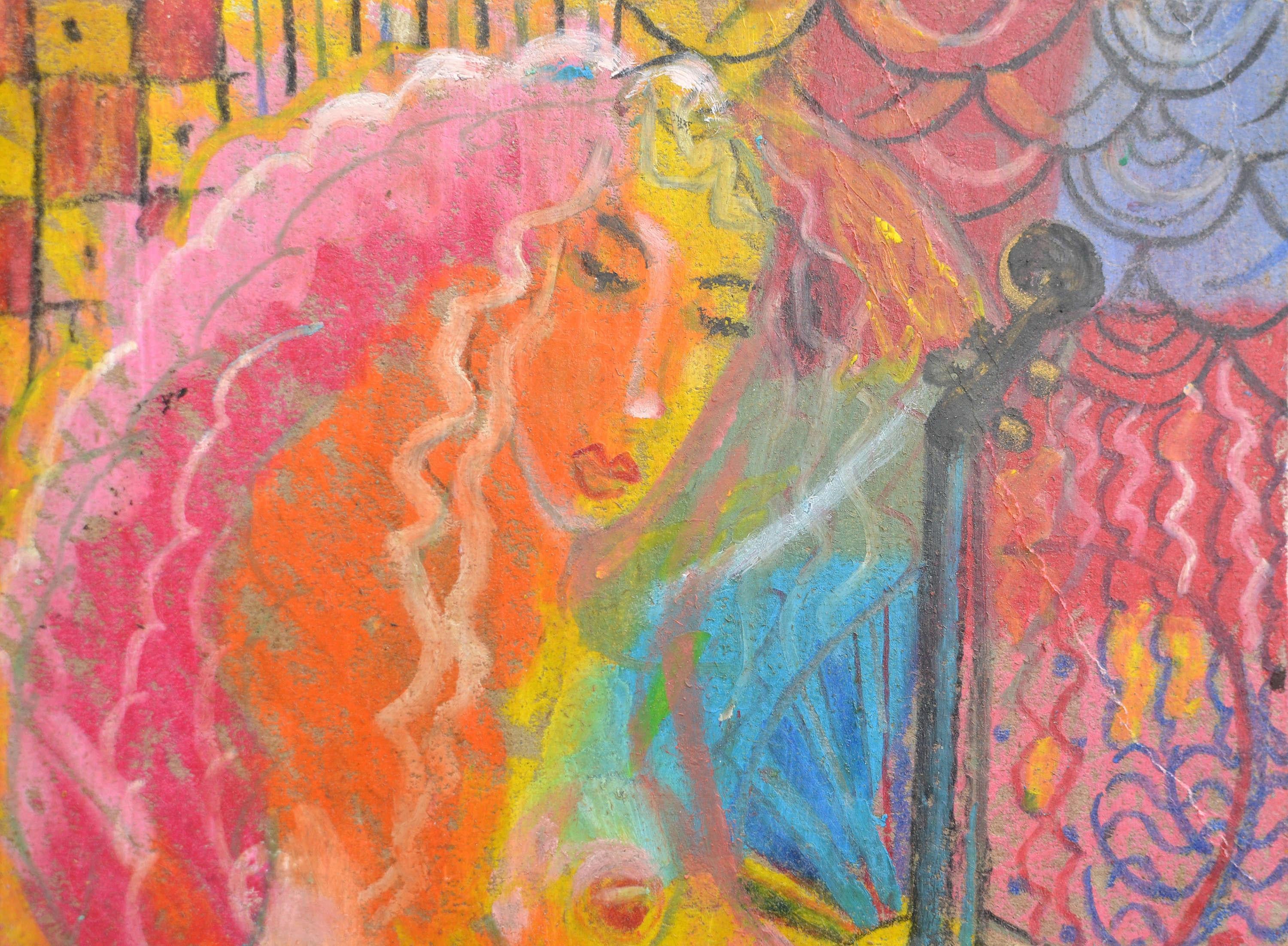 Neues Gewand. 2020. Öl/Karton, 37x24 cm im Angebot 2