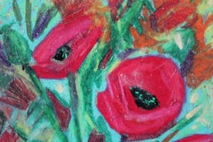 Papavero  2021., cartone, olio, 30x21 cm