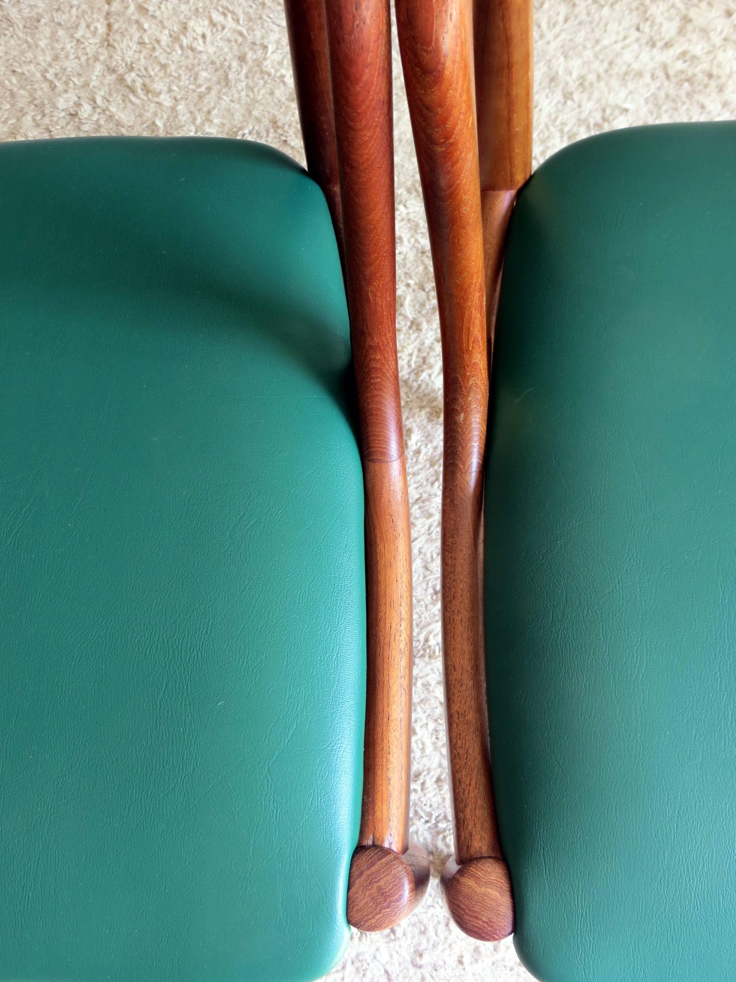 Uldum Denmark Model 16 by Johannes Andersen Dining Teak Chairs , Set of 2, 1960s 2