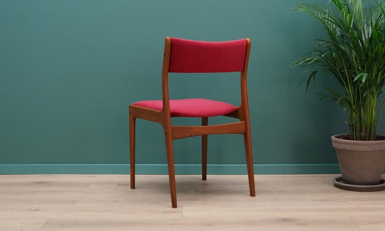 Uldum Pink Velour Chair Vintage 1970s Retro For Sale at 1stDibs