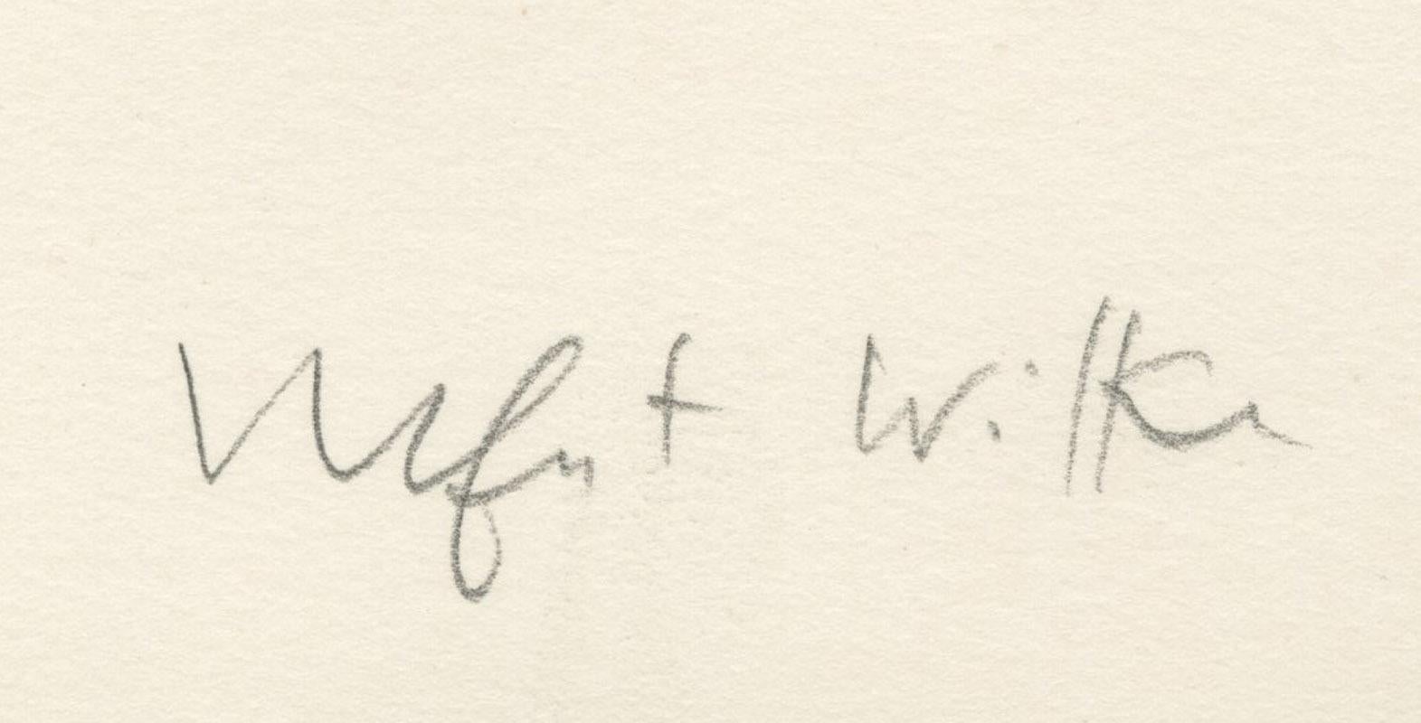 Kalligraphie (Weiß), Abstract Print, von Ulfert Wilke