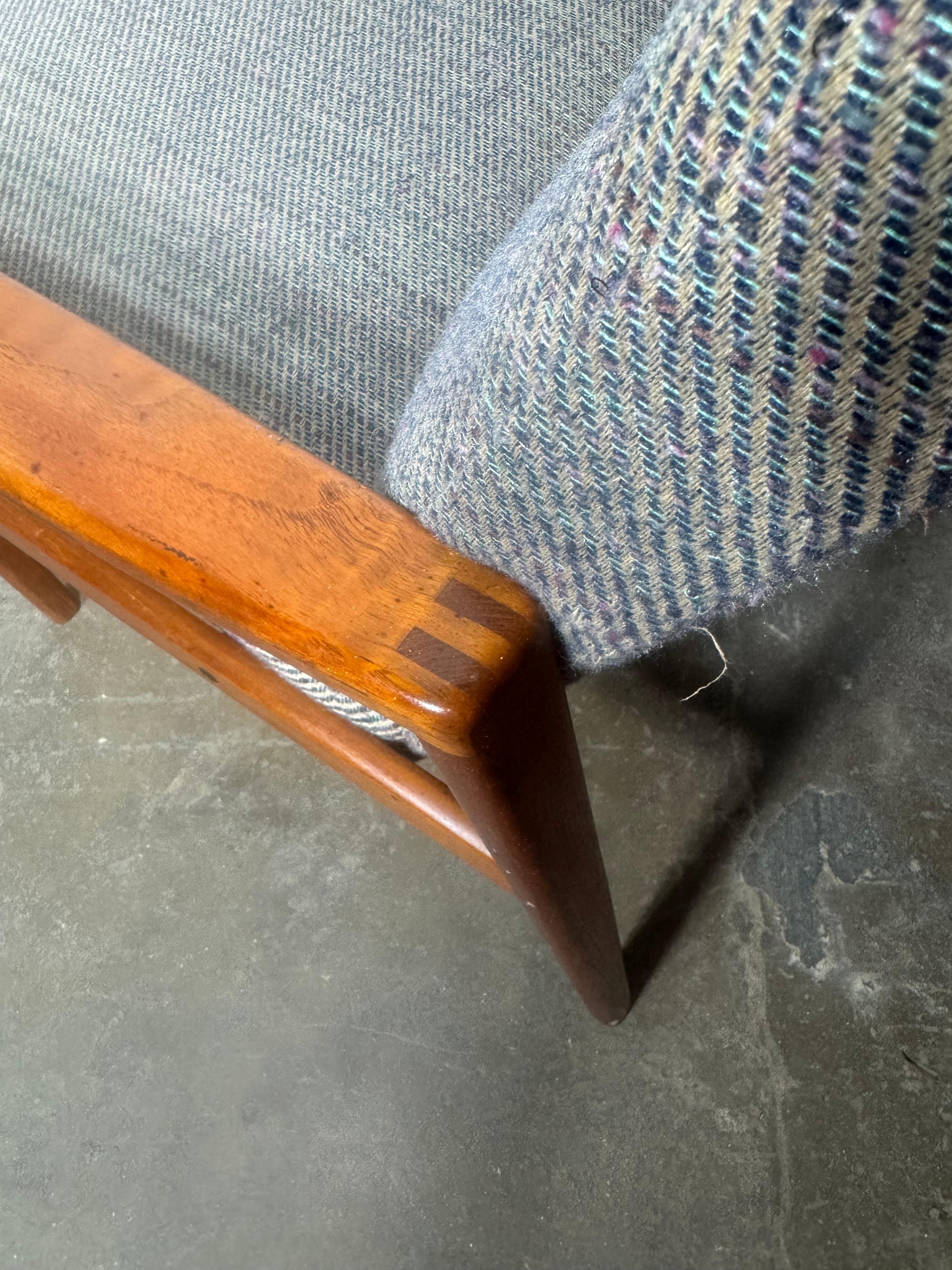 Ulferts Fabriker Sweden Teak Highback Easy Chair Mid Century.. spring seat.. finger jointed,, Extremely comfortable. Hand delivery avail to nEW yORK cITY OR ANYwhere en route from bUFFALO NY. 