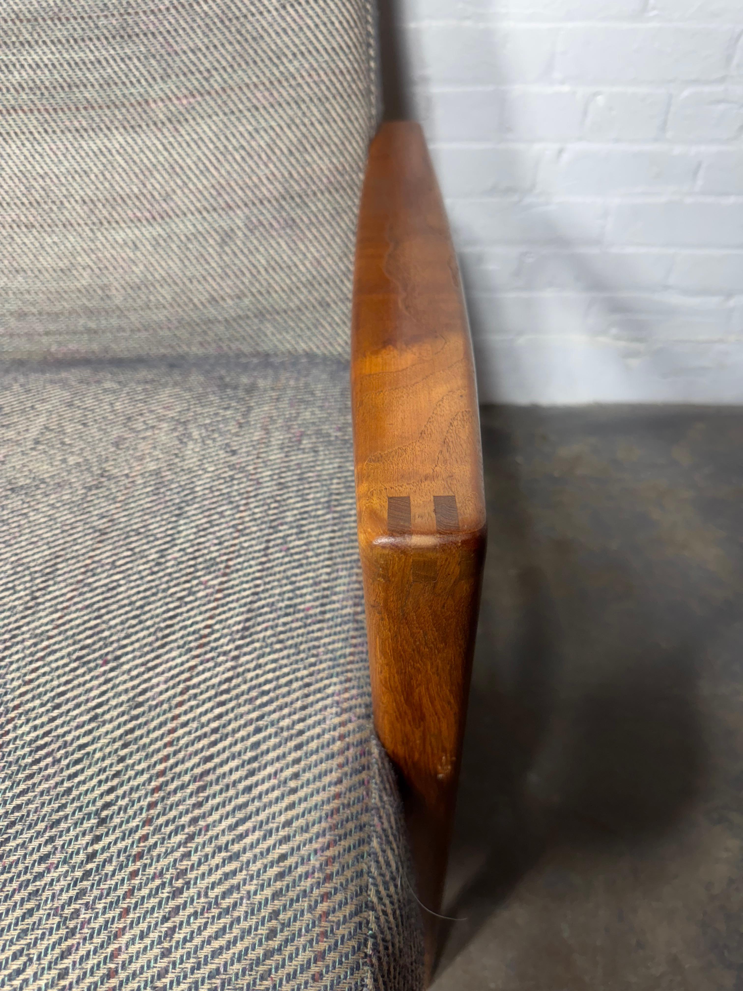 Swedish Ulferts Fabriker Sweden Teak Highback Easy Chair For Sale