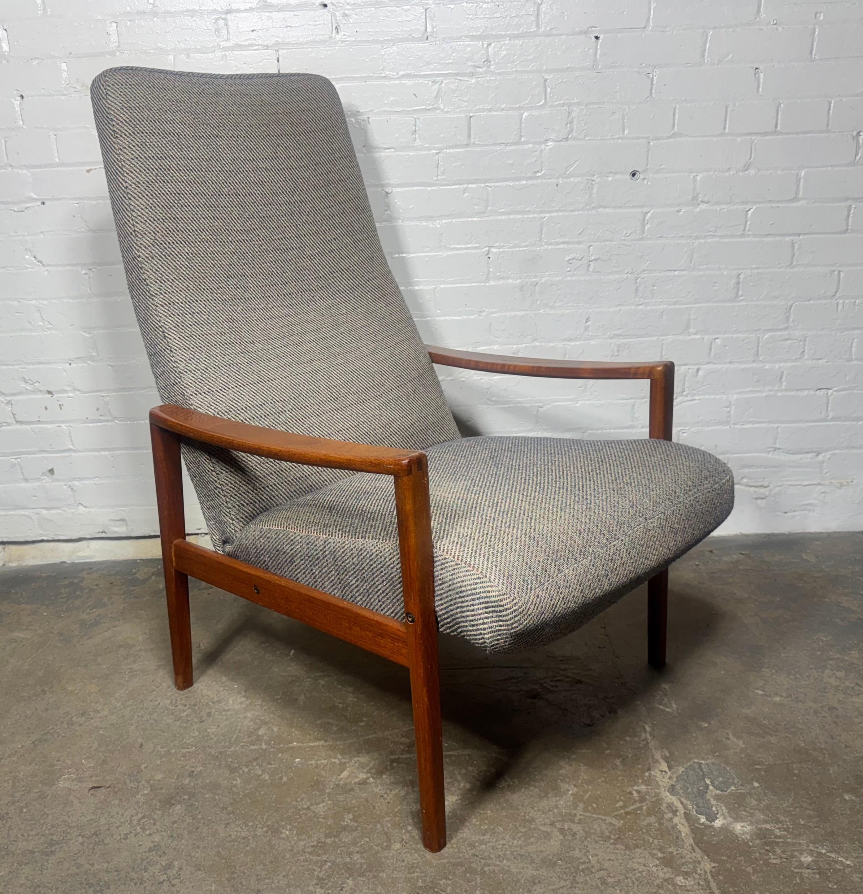 Mid-20th Century Ulferts Fabriker Sweden Teak Highback Easy Chair For Sale