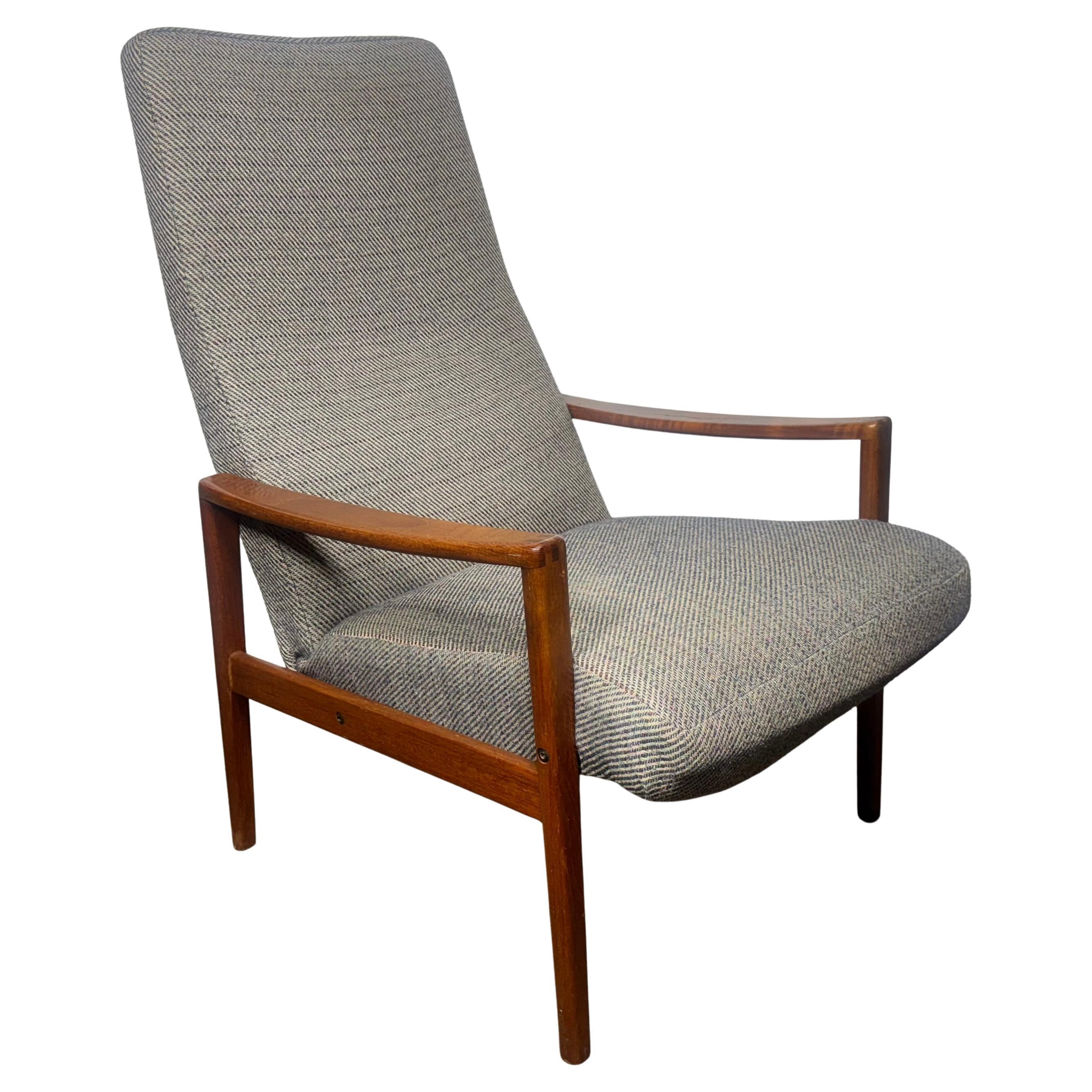 Ulferts Fabriker Sweden Teak Highback Easy Chair For Sale