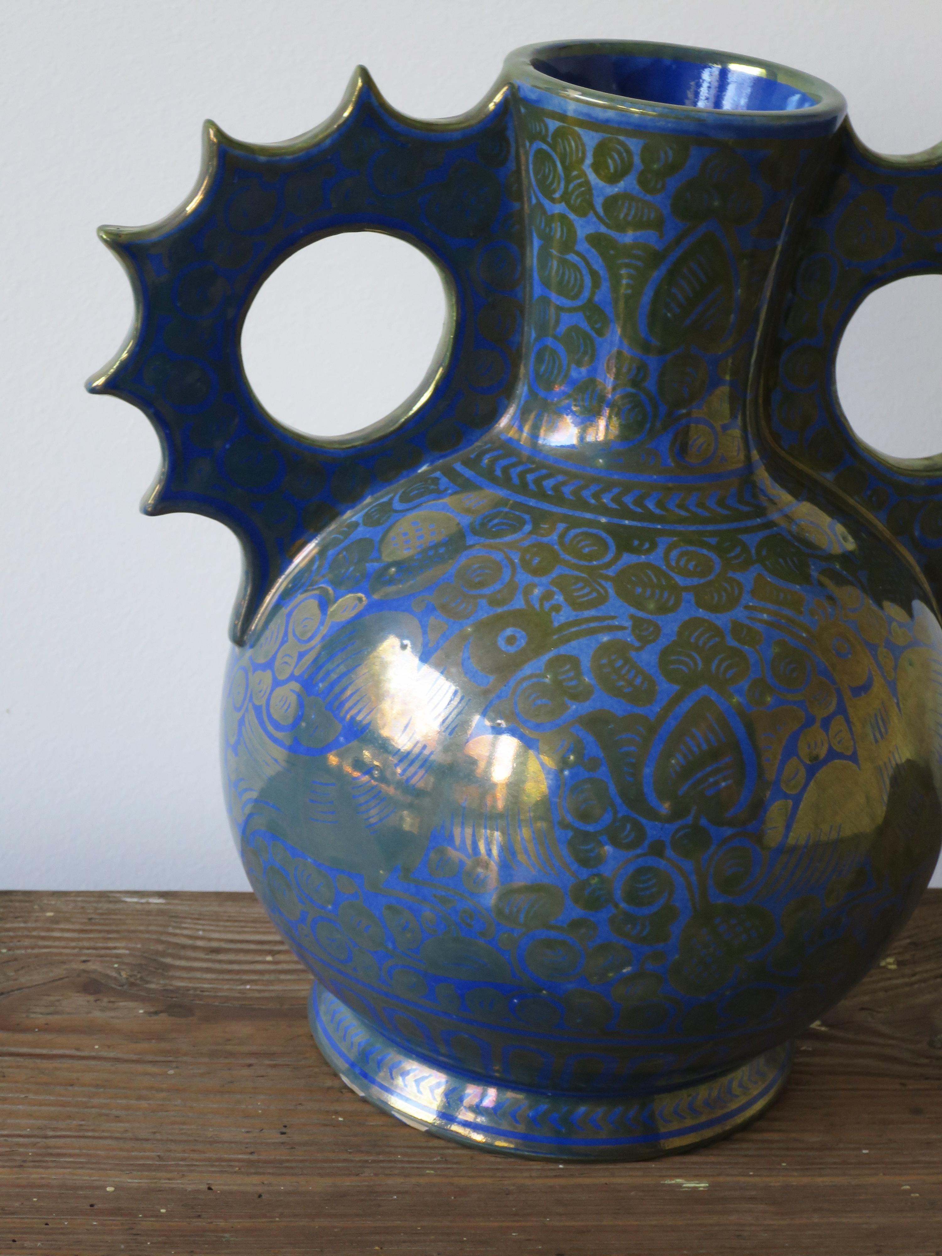 Arts and Crafts Ulisse Cantagalli Majolica Vase
