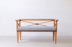 Ulisse Stacchini entrance bench in light wood