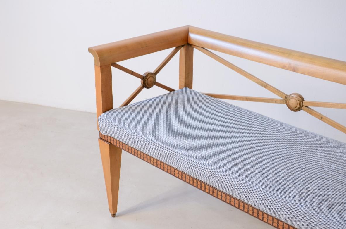 20ième siècle Banc d'entrée Ulisse Stacchini en bois clair en vente
